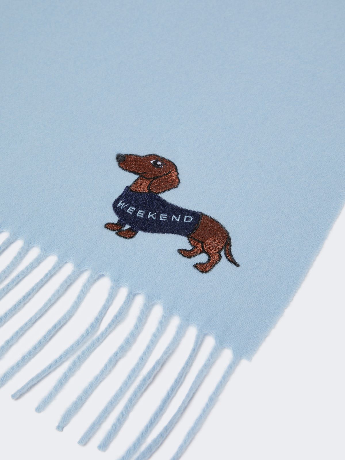 Wool and cashmere stole - LIGHT BLUE - Weekend - 2