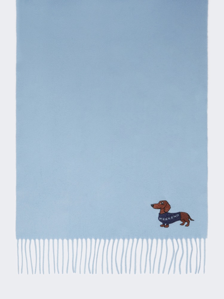 Wool and cashmere stole - LIGHT BLUE - Weekend