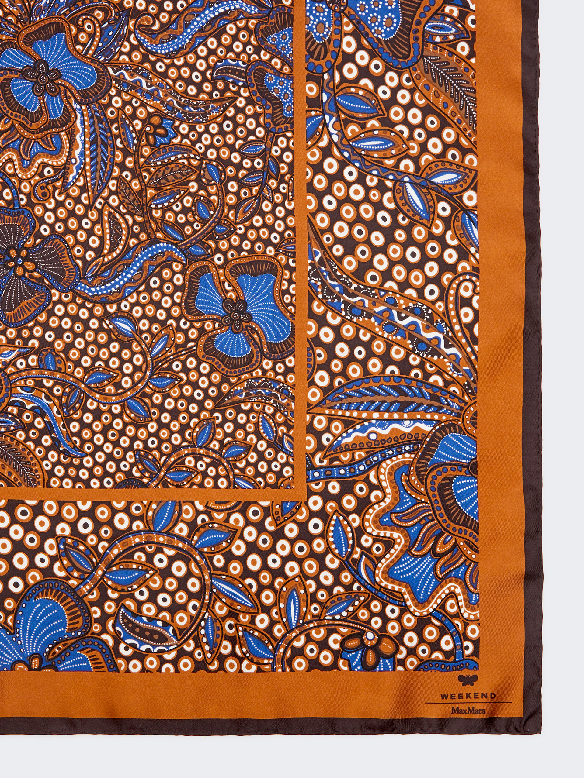 Printed silk foulard - HAZELNUT BROWN - Weekend Max Mara - 2