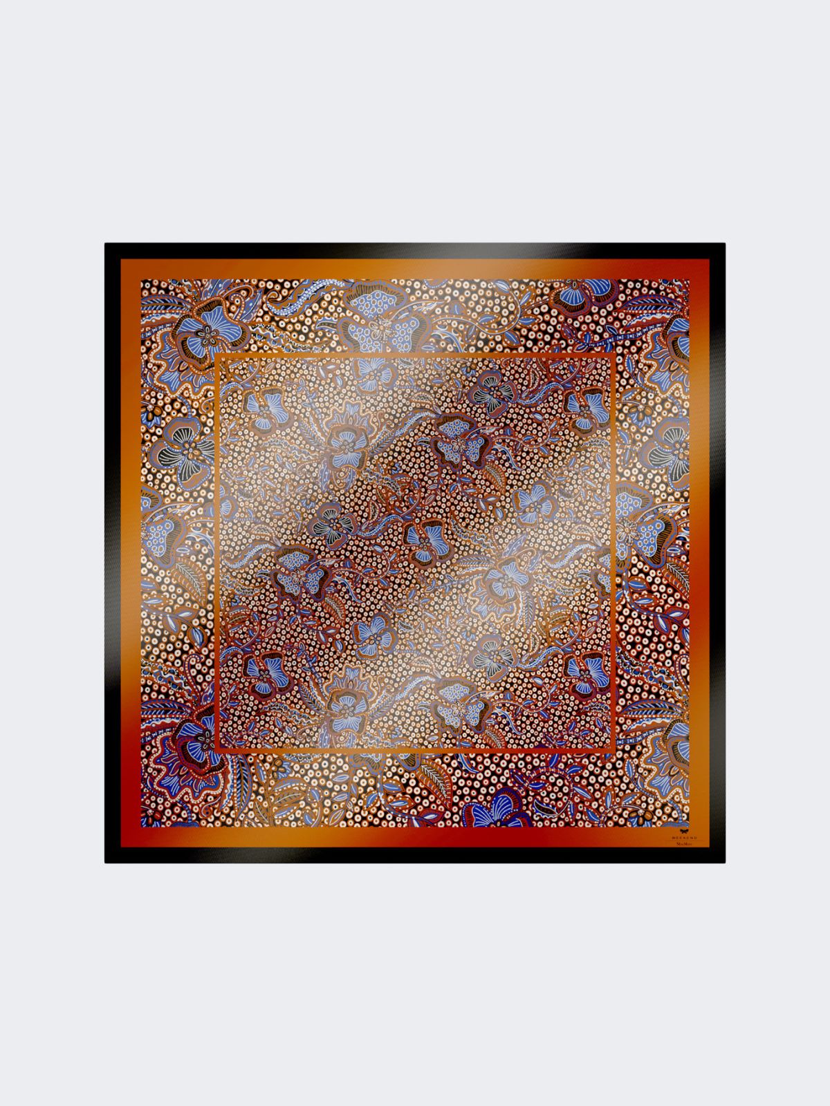 Printed silk foulard - HAZELNUT BROWN - Weekend