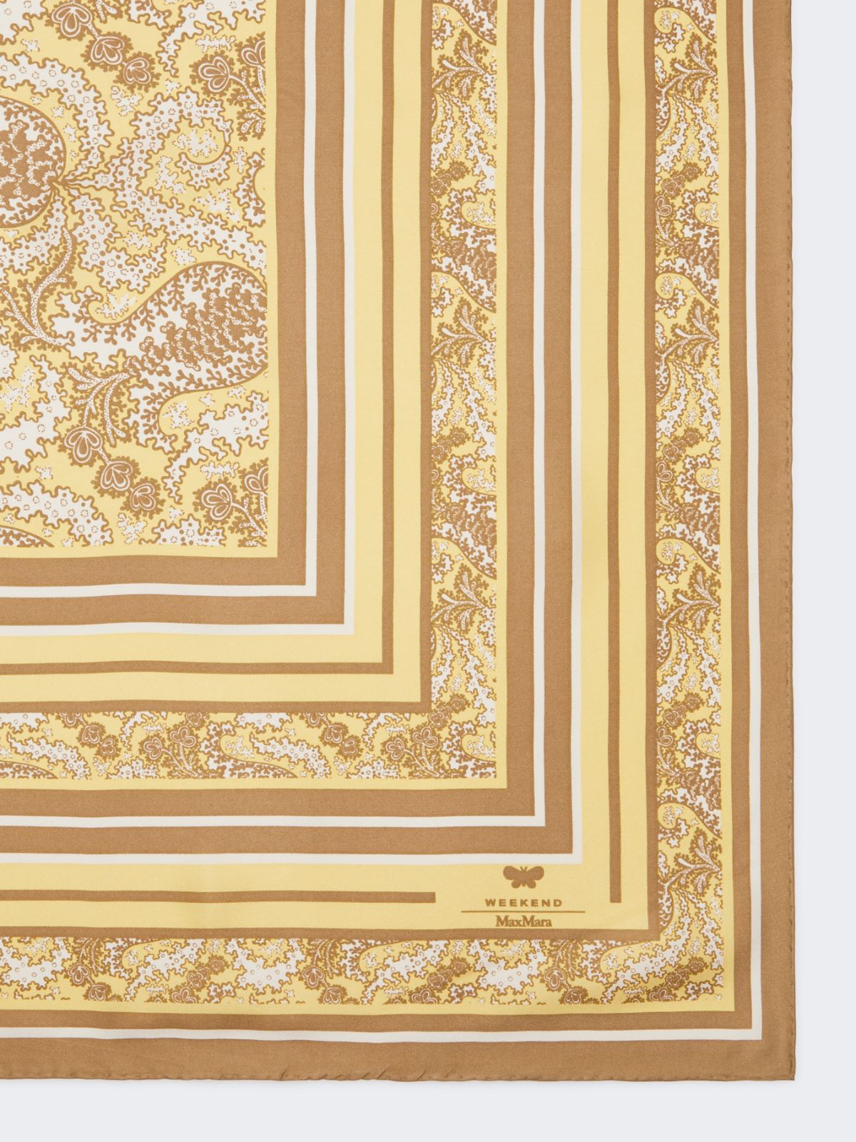 Printed silk foulard - GREEN - Weekend - 2