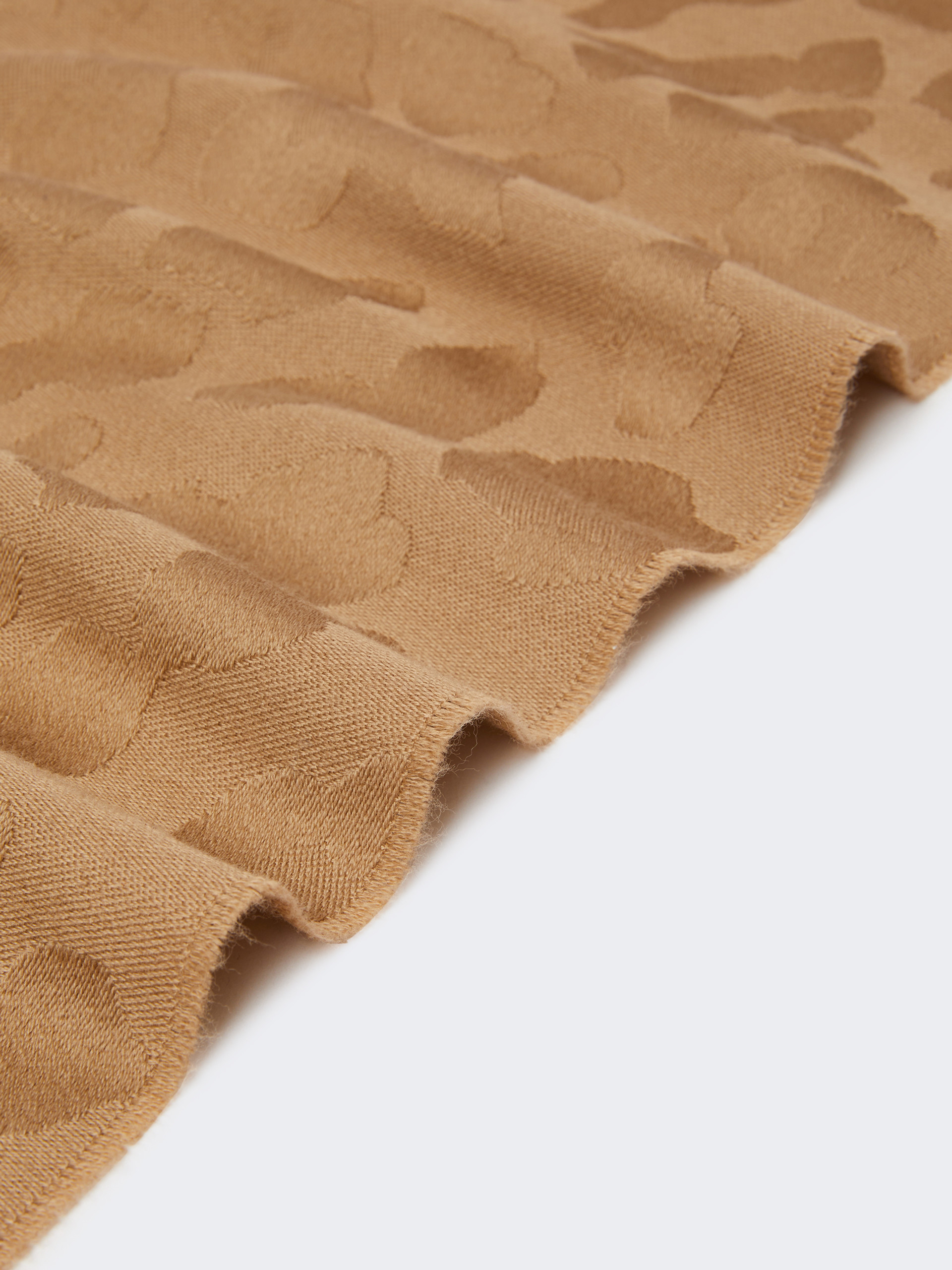 Jacquard wool stole - BEIGE - Weekend Max Mara - 3