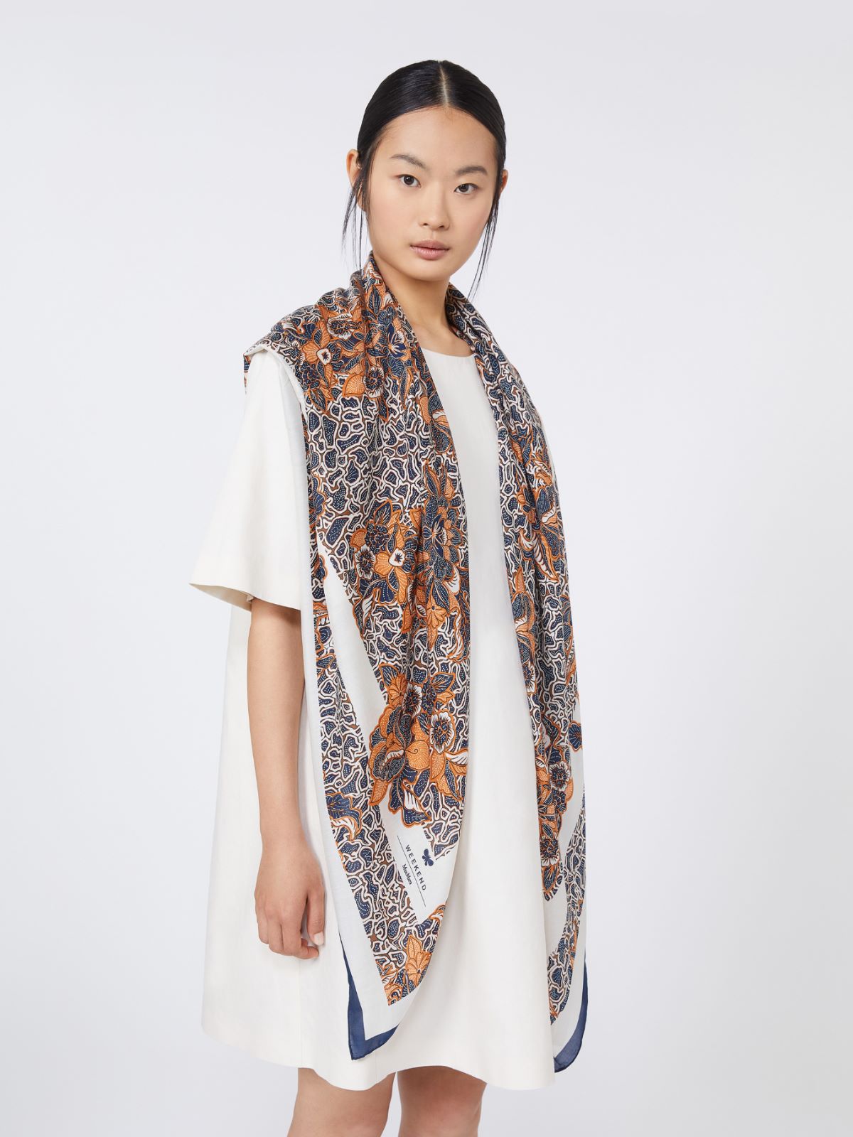 Modal and silk maxi square - ULTRAMARINE - Weekend - 5