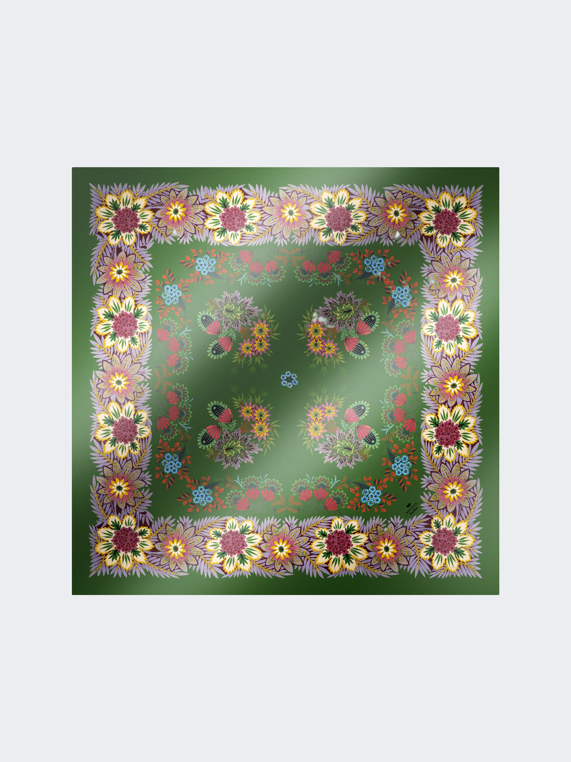 Printed silk twill foulard - GREEN - Weekend Max Mara