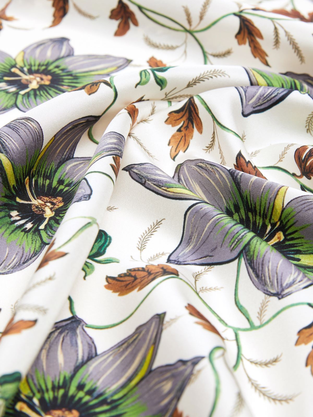 Printed silk twill foulard - IVORY - Weekend - 3