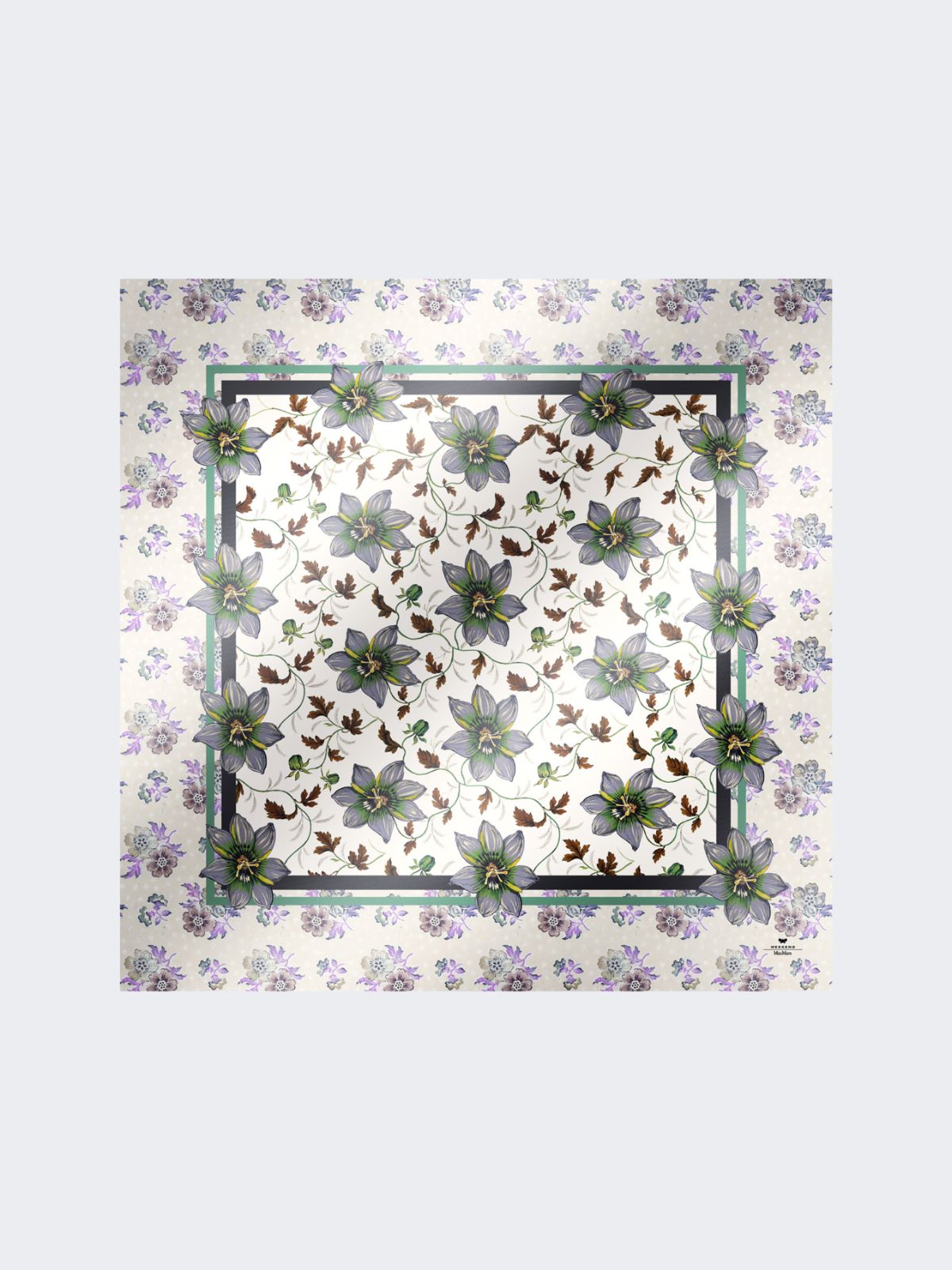 Printed silk twill foulard - IVORY - Weekend