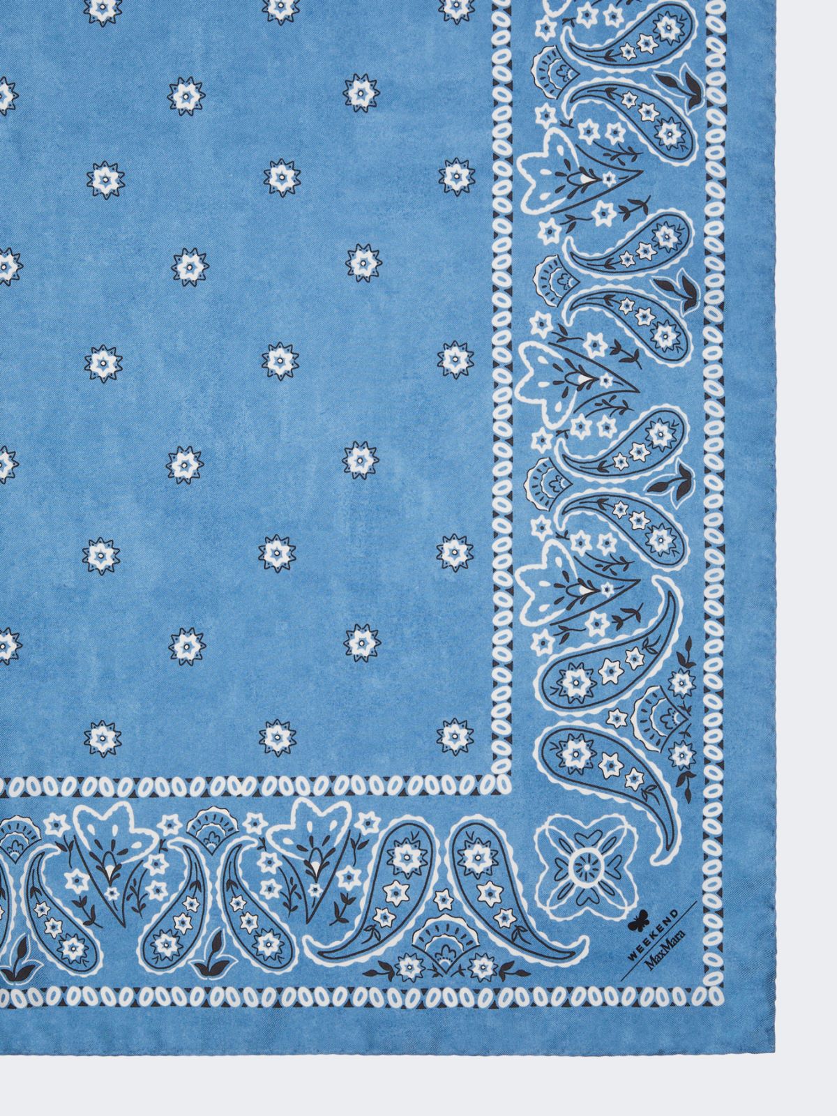 Bandanna print silk foulard - LIGHT BLUE - Weekend - 2