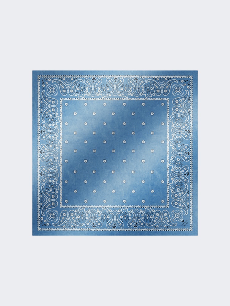 Bandanna print silk foulard - LIGHT BLUE - Weekend