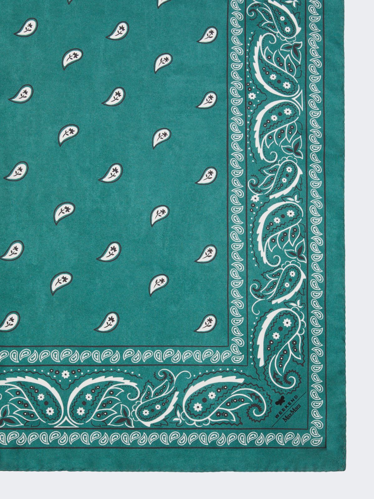 Bandanna print silk foulard - GREEN - Weekend - 2
