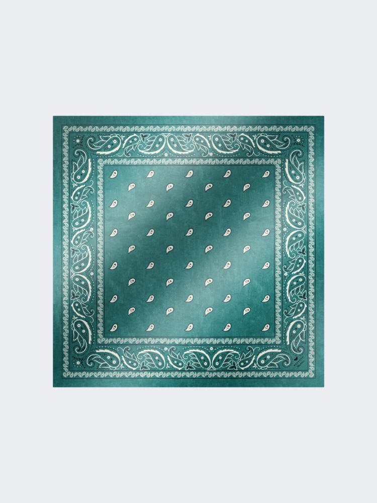 Bandanna print silk foulard - GREEN - Weekend