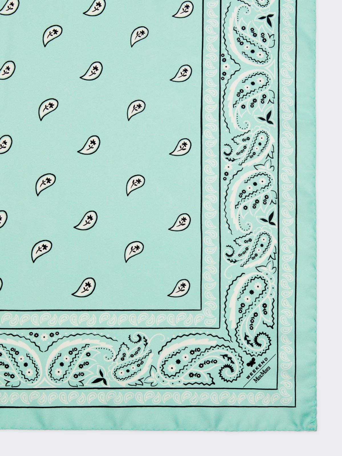 Bandanna print silk foulard - EMERALD - Weekend - 2
