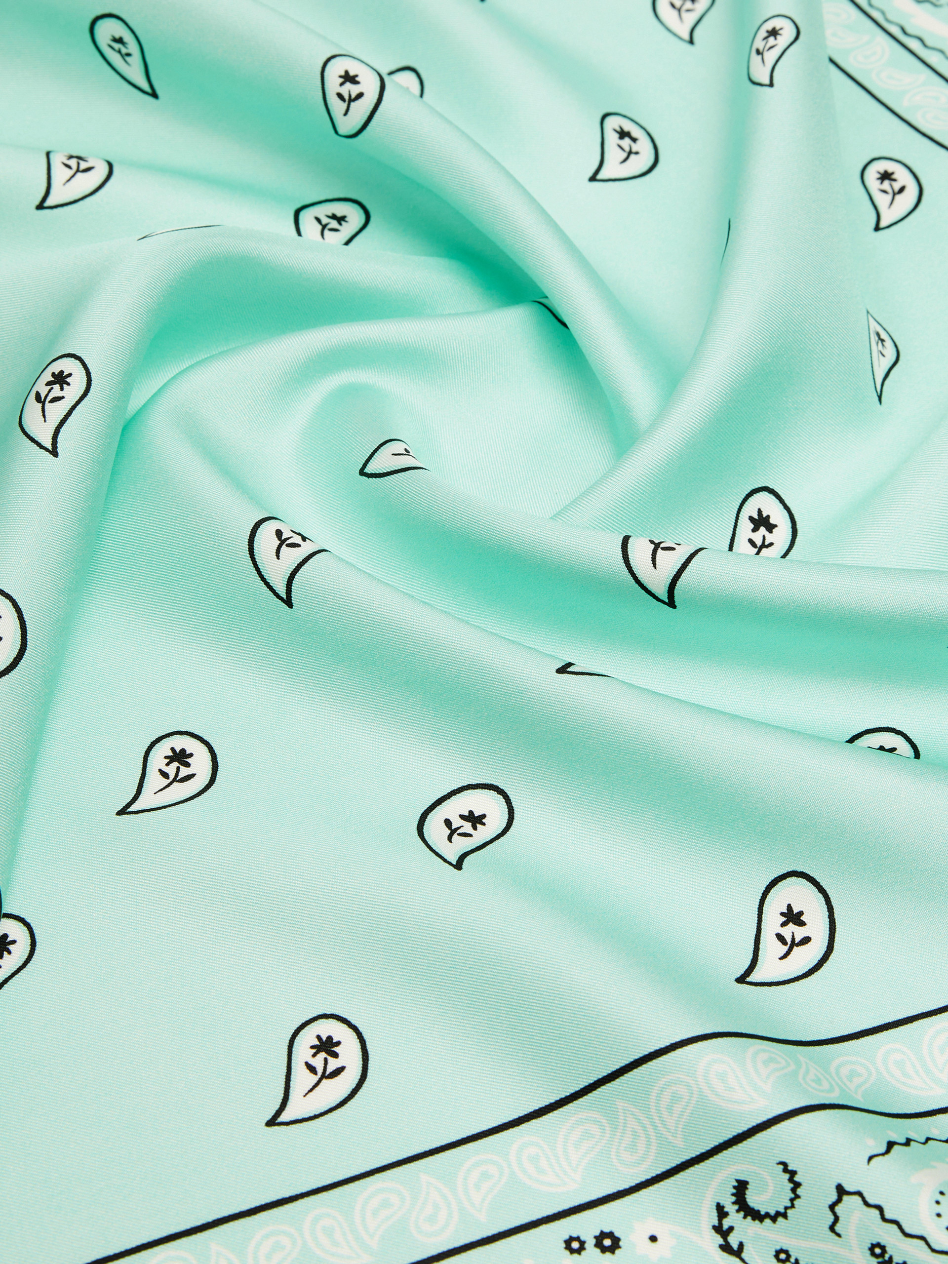 Bandanna print silk foulard - EMERALD - Weekend Max Mara - 3