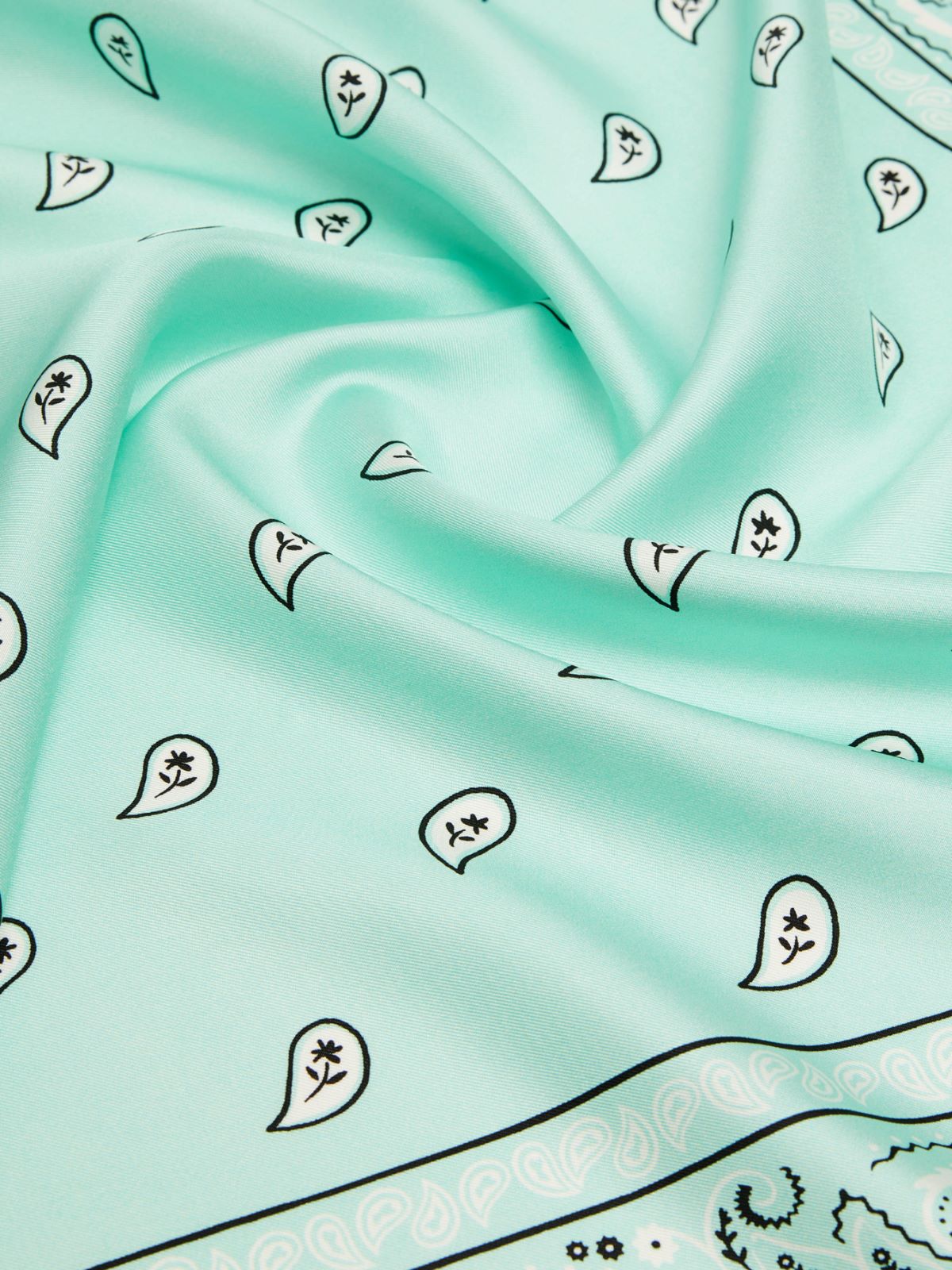 Bandanna print silk foulard - EMERALD - Weekend - 3