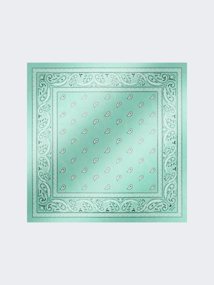 Bandanna print silk foulard - EMERALD - Weekend