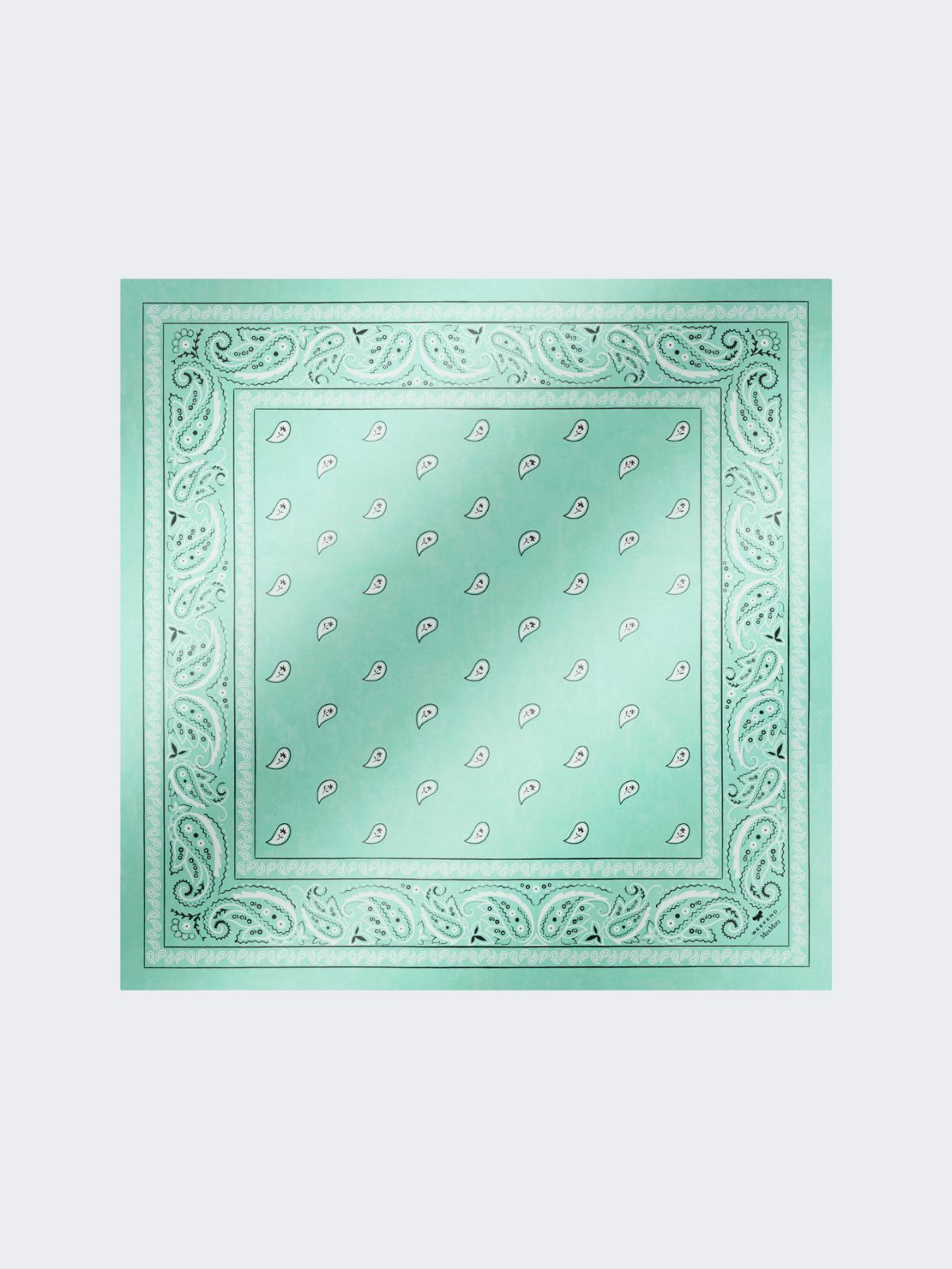 Bandanna print silk foulard - EMERALD - Weekend