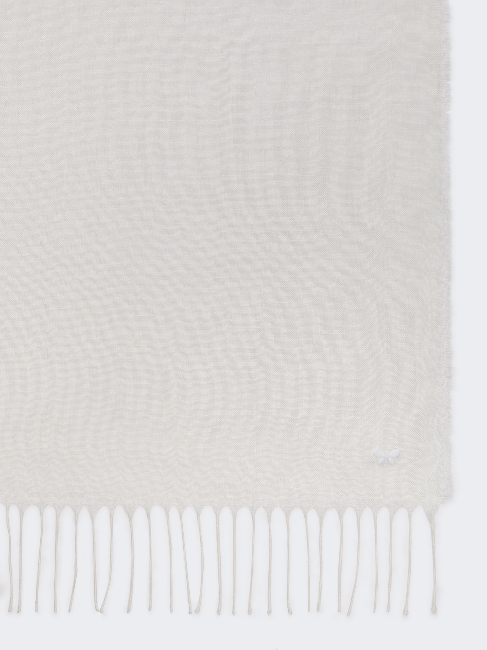 Linen stole with fringes - WHITE - Weekend Max Mara - 2