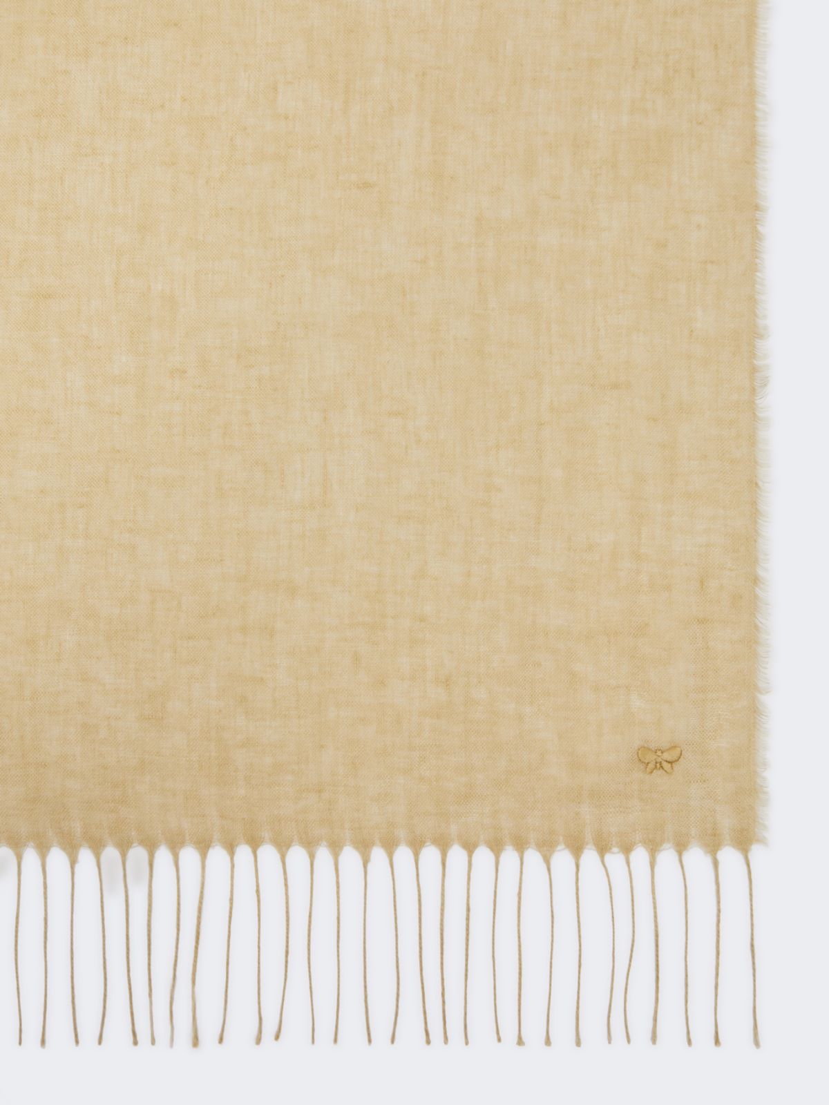 Linen stole with fringes - BEIGE - Weekend - 2