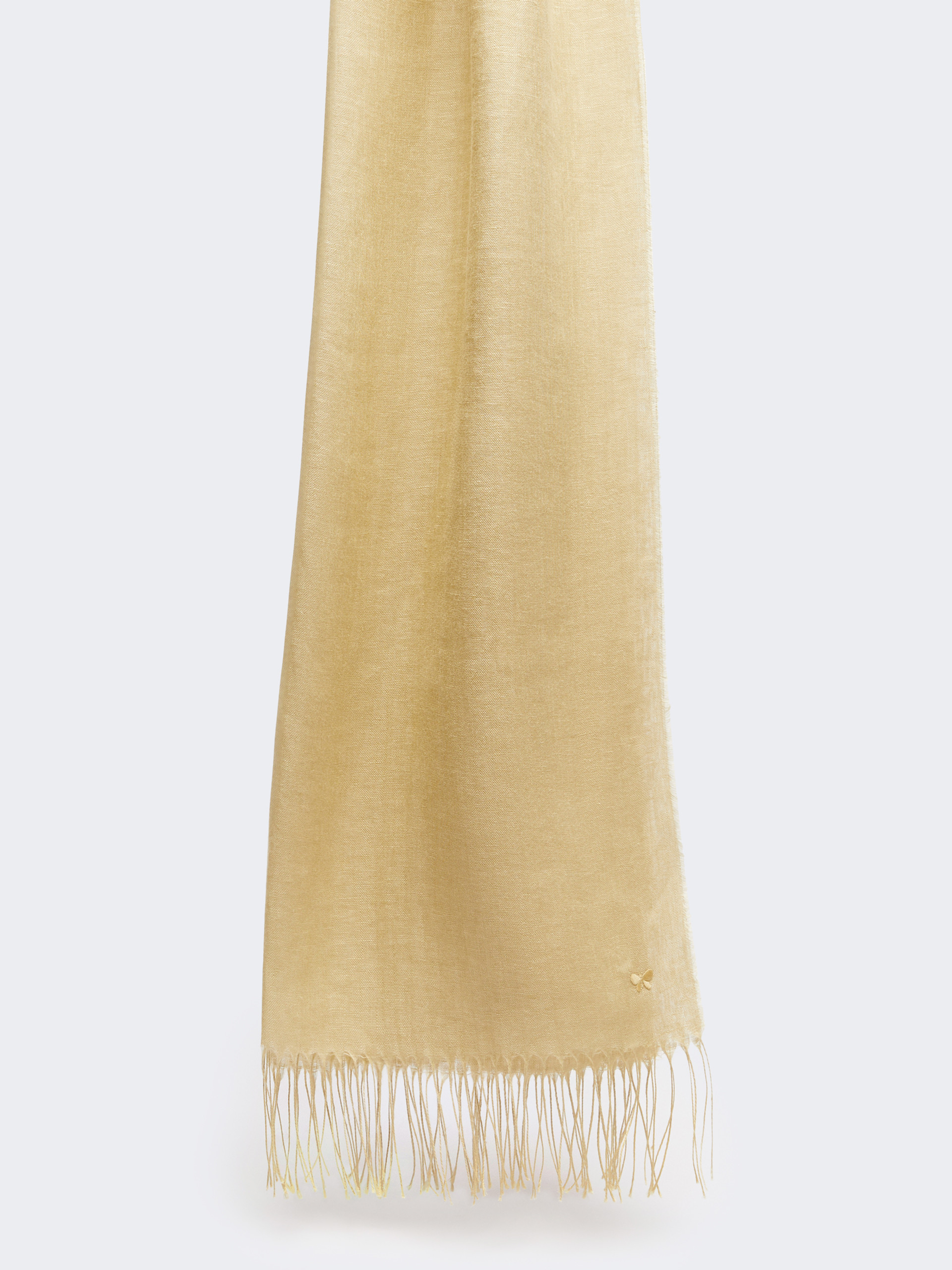 Linen stole with fringes - BEIGE - Weekend Max Mara