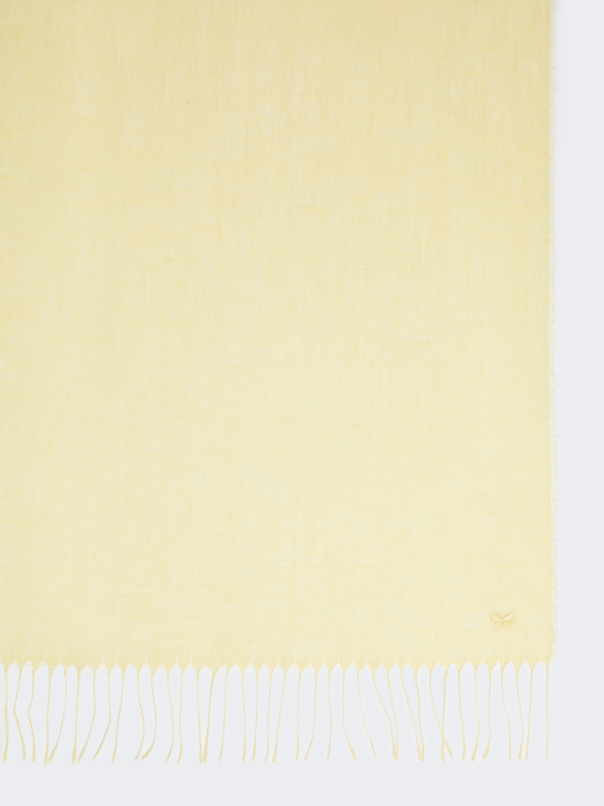 Linen stole with fringes - YELLOW - Weekend Max Mara - 2