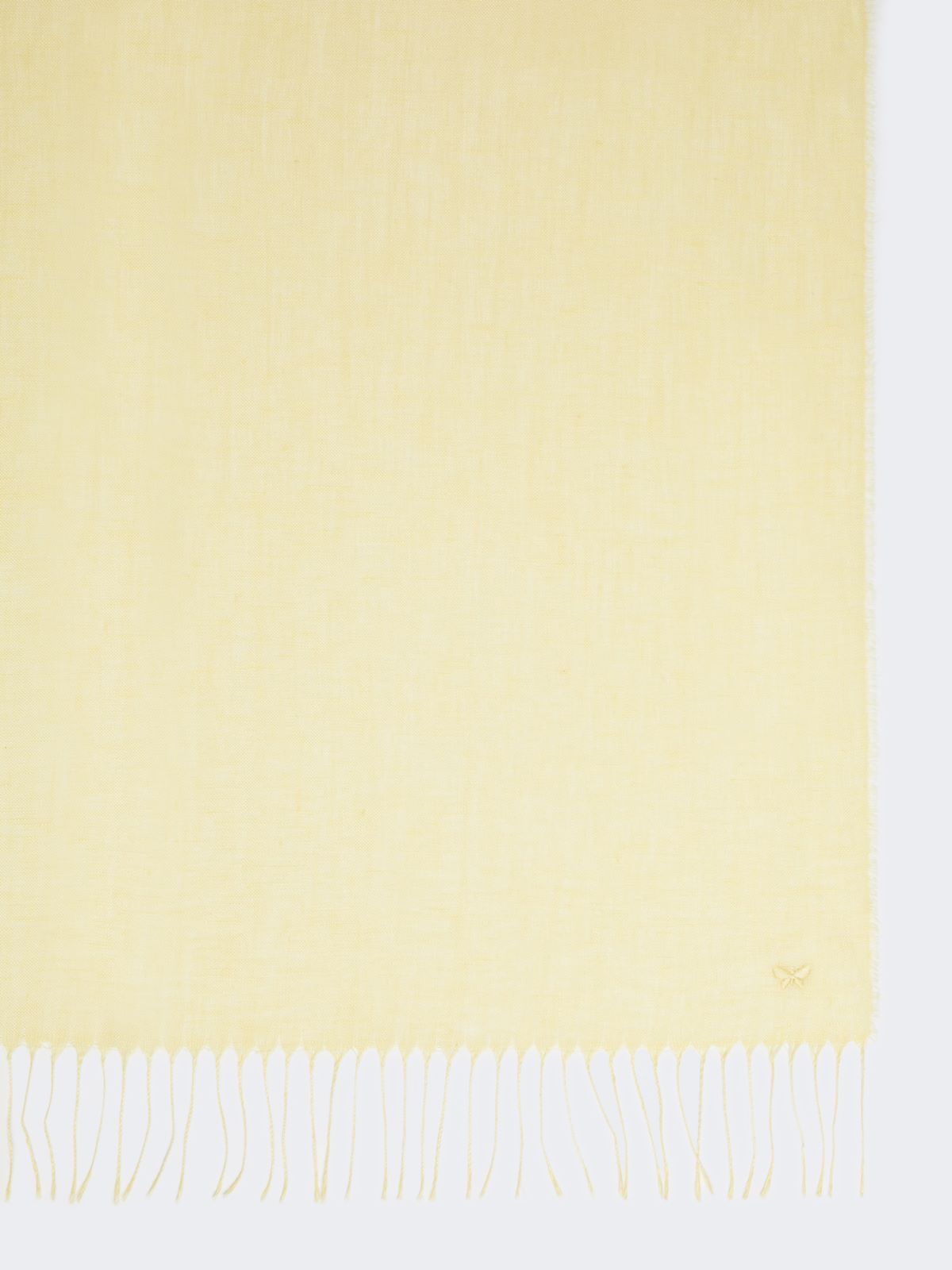 Linen stole with fringes - YELLOW - Weekend - 2