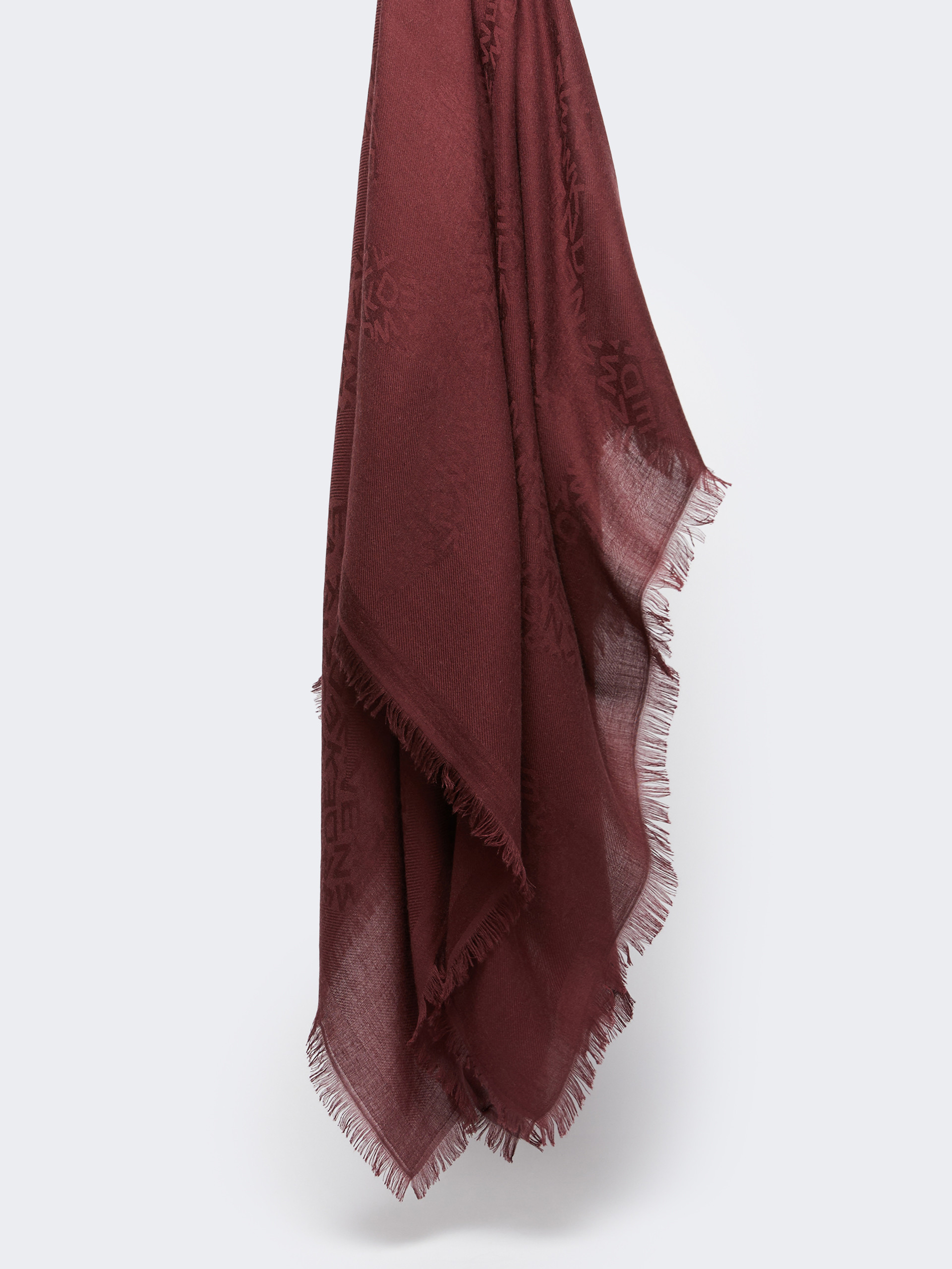 Jacquard-knit modal and cashmere shawl - BORDEAUX - Weekend Max Mara