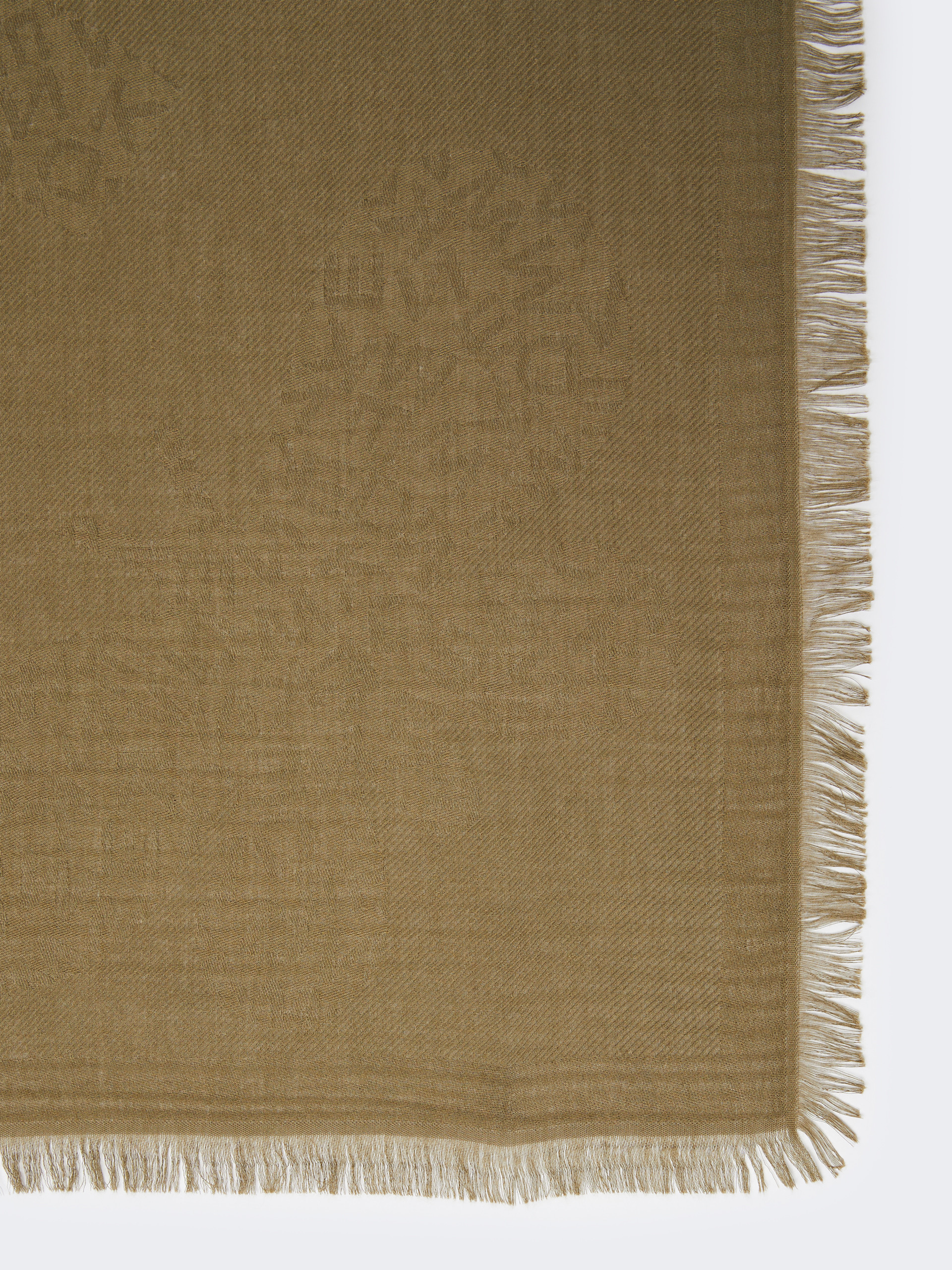 Jacquard-knit modal and cashmere shawl - OLIVE GREEN - Weekend Max Mara - 2