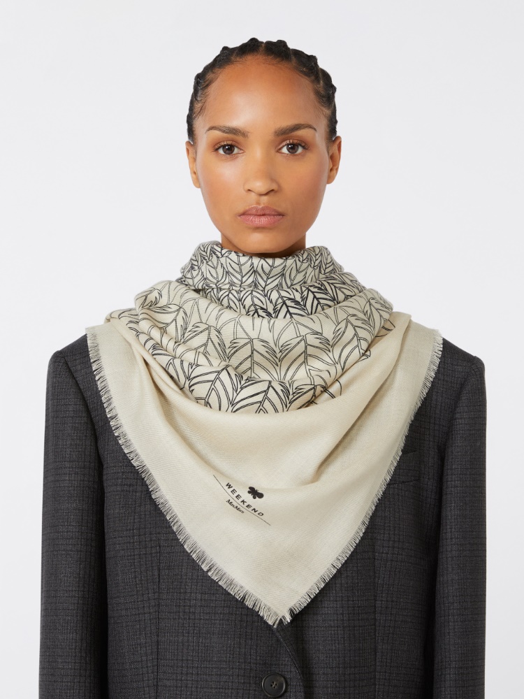 Wool and silk stole - DARK GREY - Weekend - 6