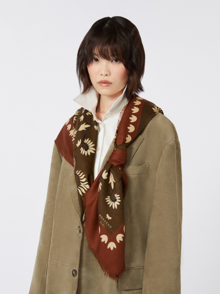 Wool and silk stole, caramel | Weekend Max Mara
