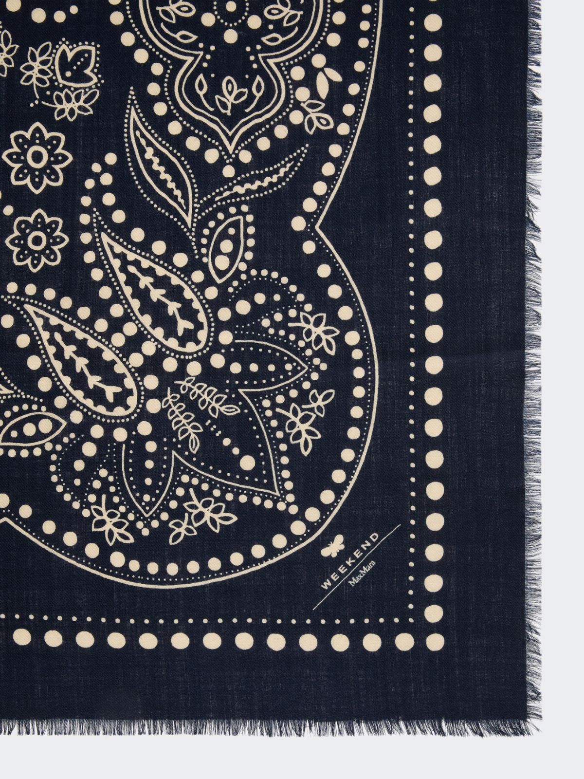 Wool and silk stole - MIDNIGHTBLUE - Weekend - 2