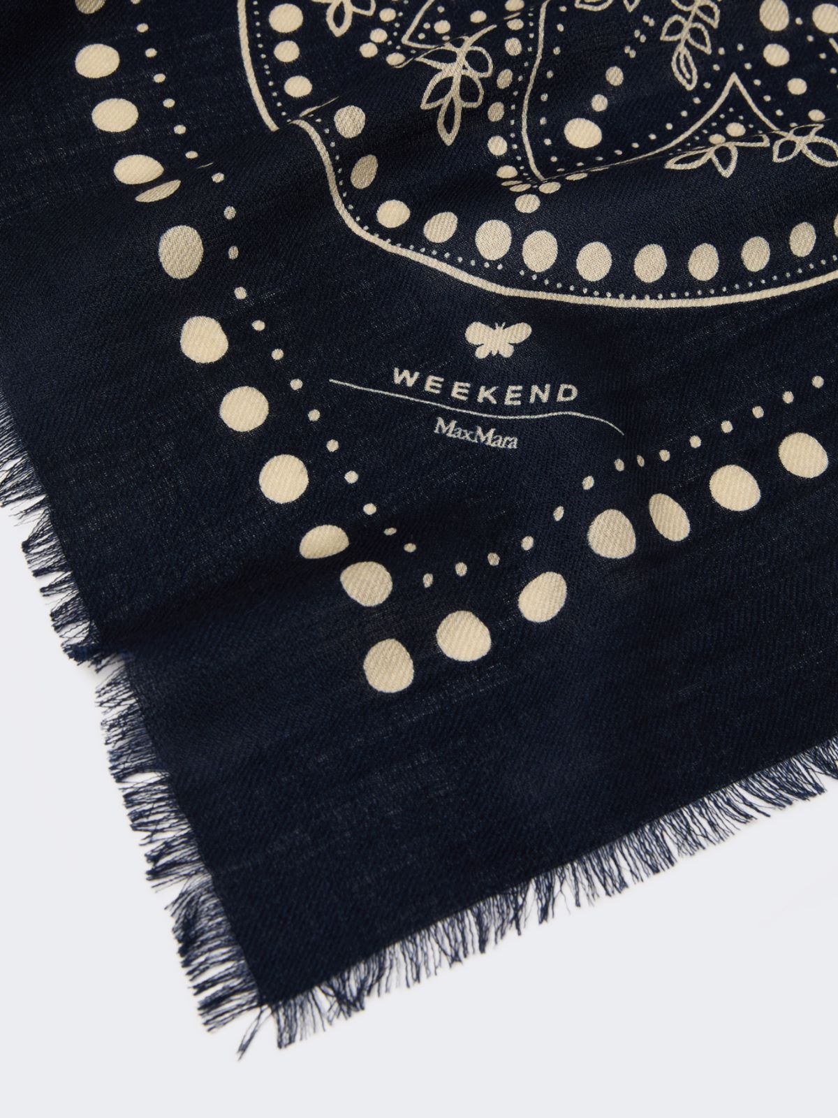 Wool and silk stole - MIDNIGHTBLUE - Weekend - 3