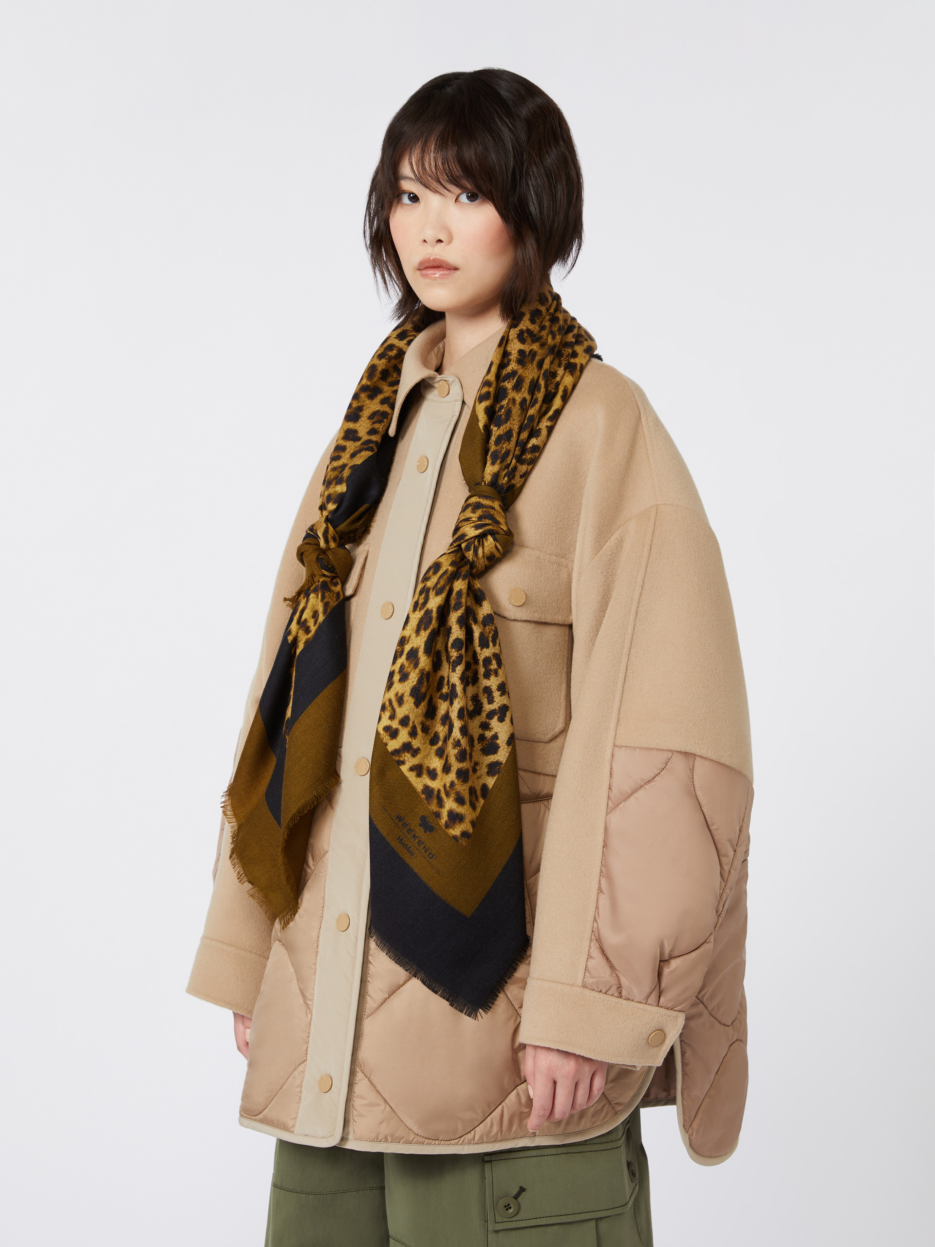 Wool and silk stole - BLACK - Weekend Max Mara - 5