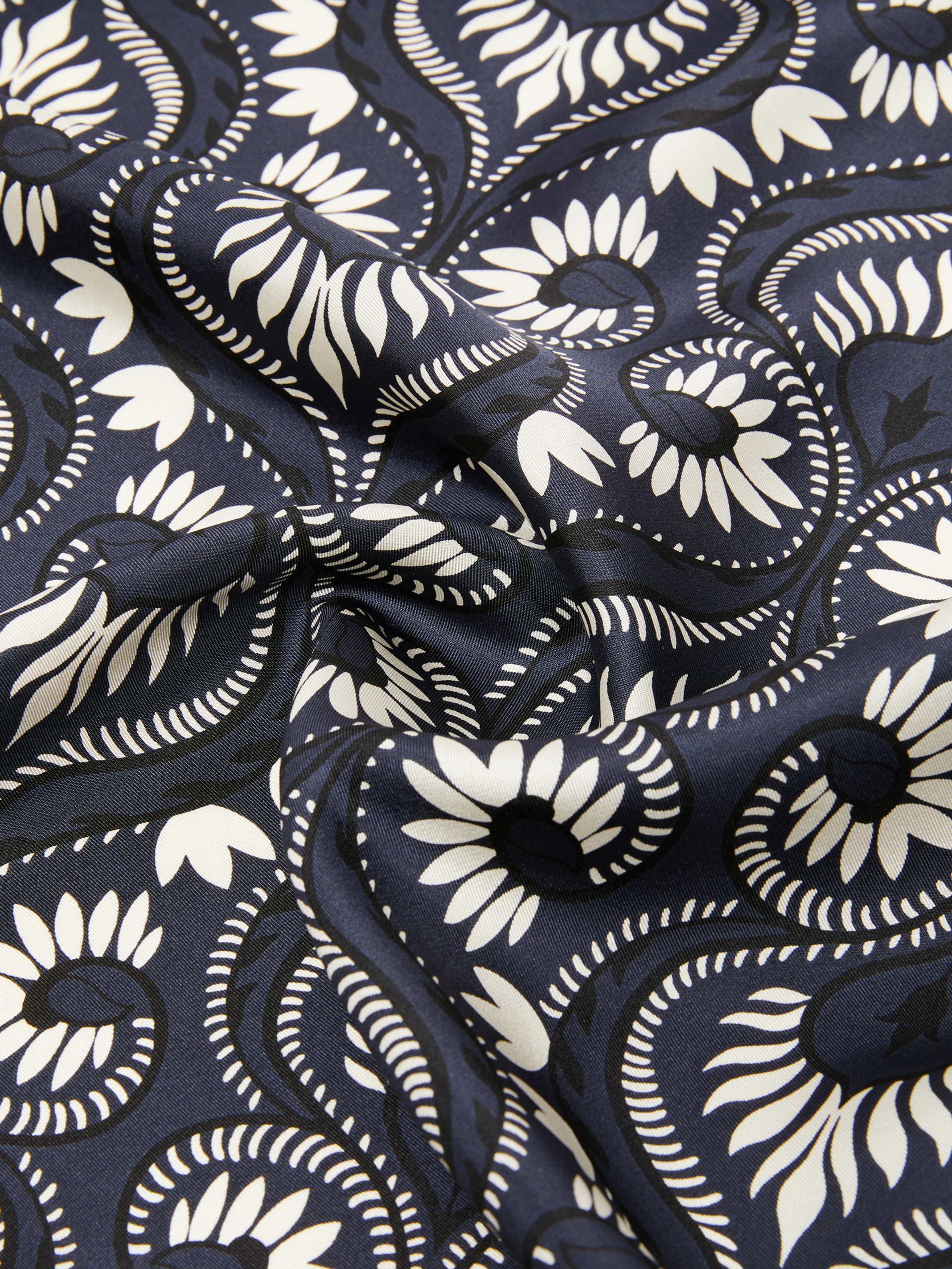 Printed silk square foulard - NAVY - Weekend Max Mara - 3