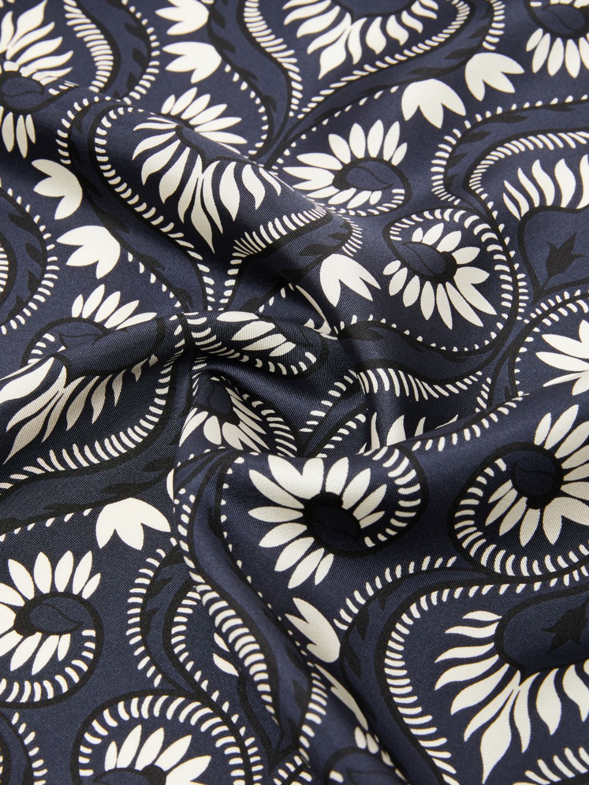 Printed silk yoke - NAVY - Weekend - 3