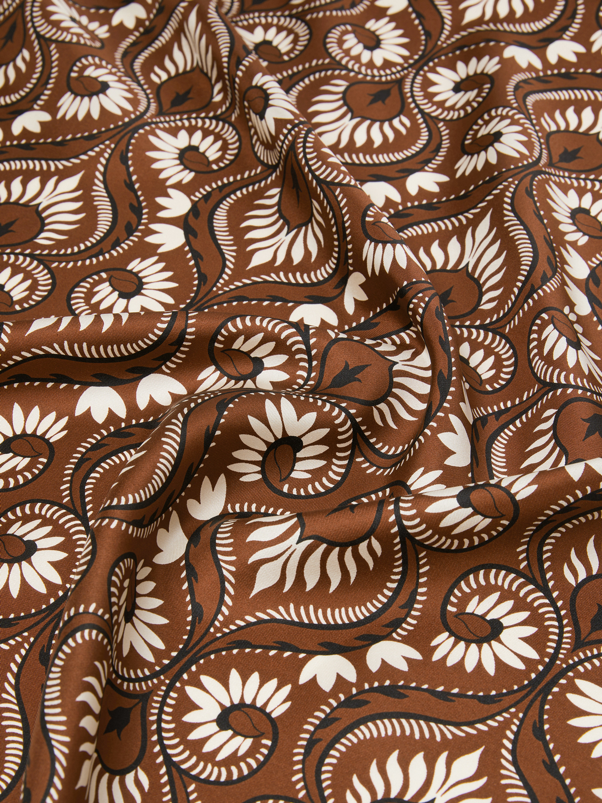 Printed silk square foulard - CARAMEL - Weekend Max Mara - 3