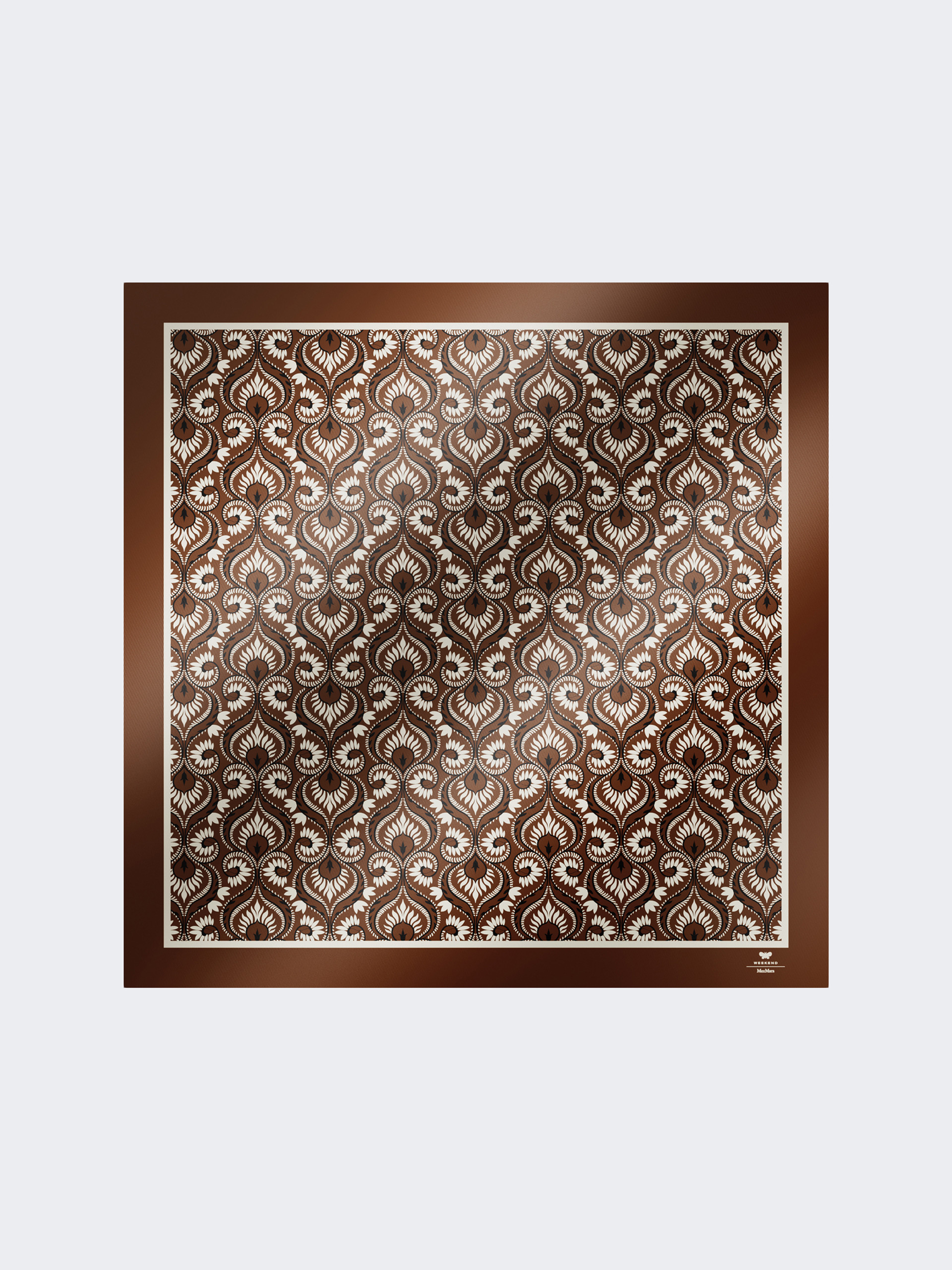 Printed silk square foulard - CARAMEL - Weekend Max Mara
