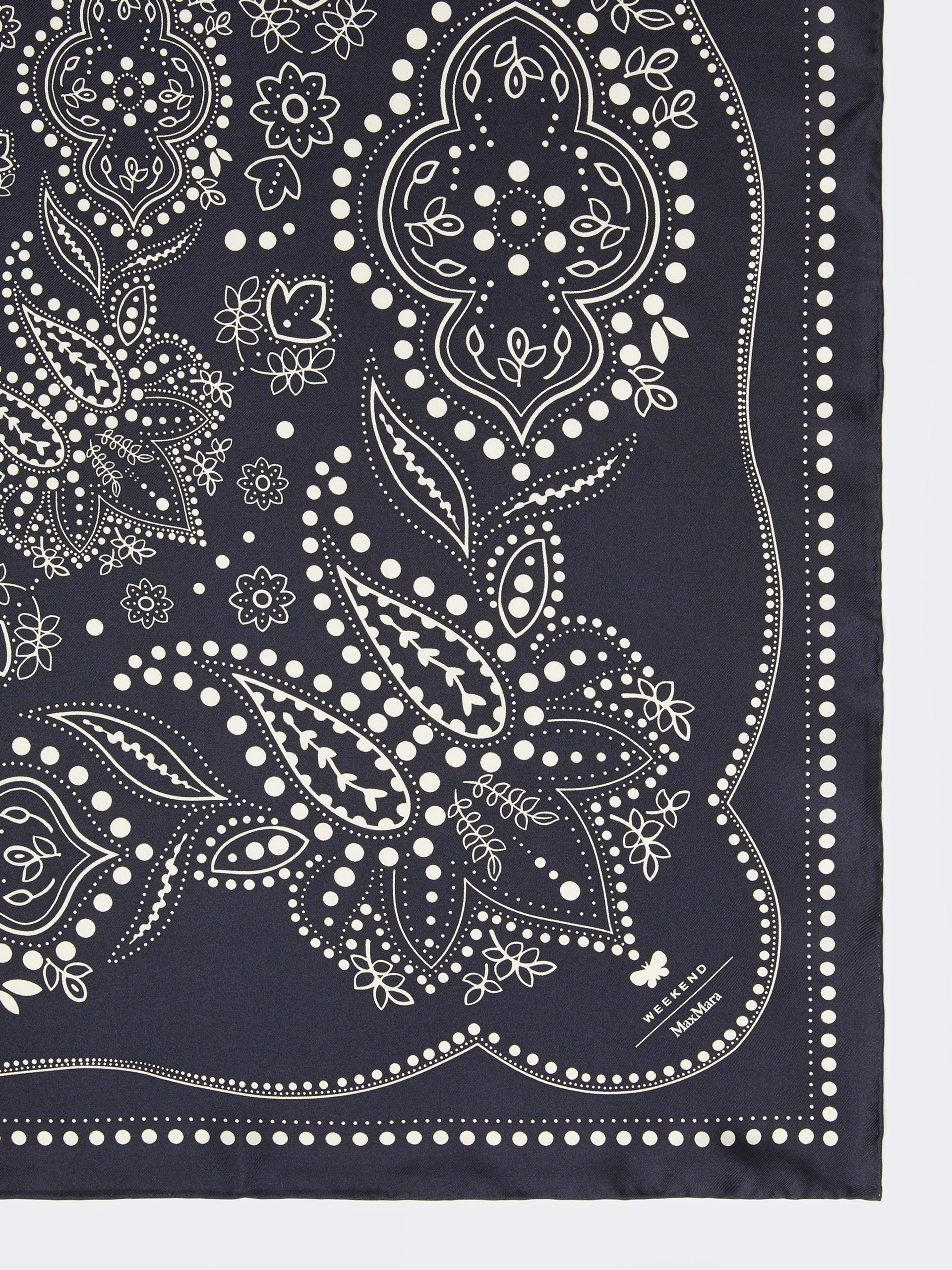 Printed silk square foulard - MIDNIGHTBLUE - Weekend Max Mara - 2