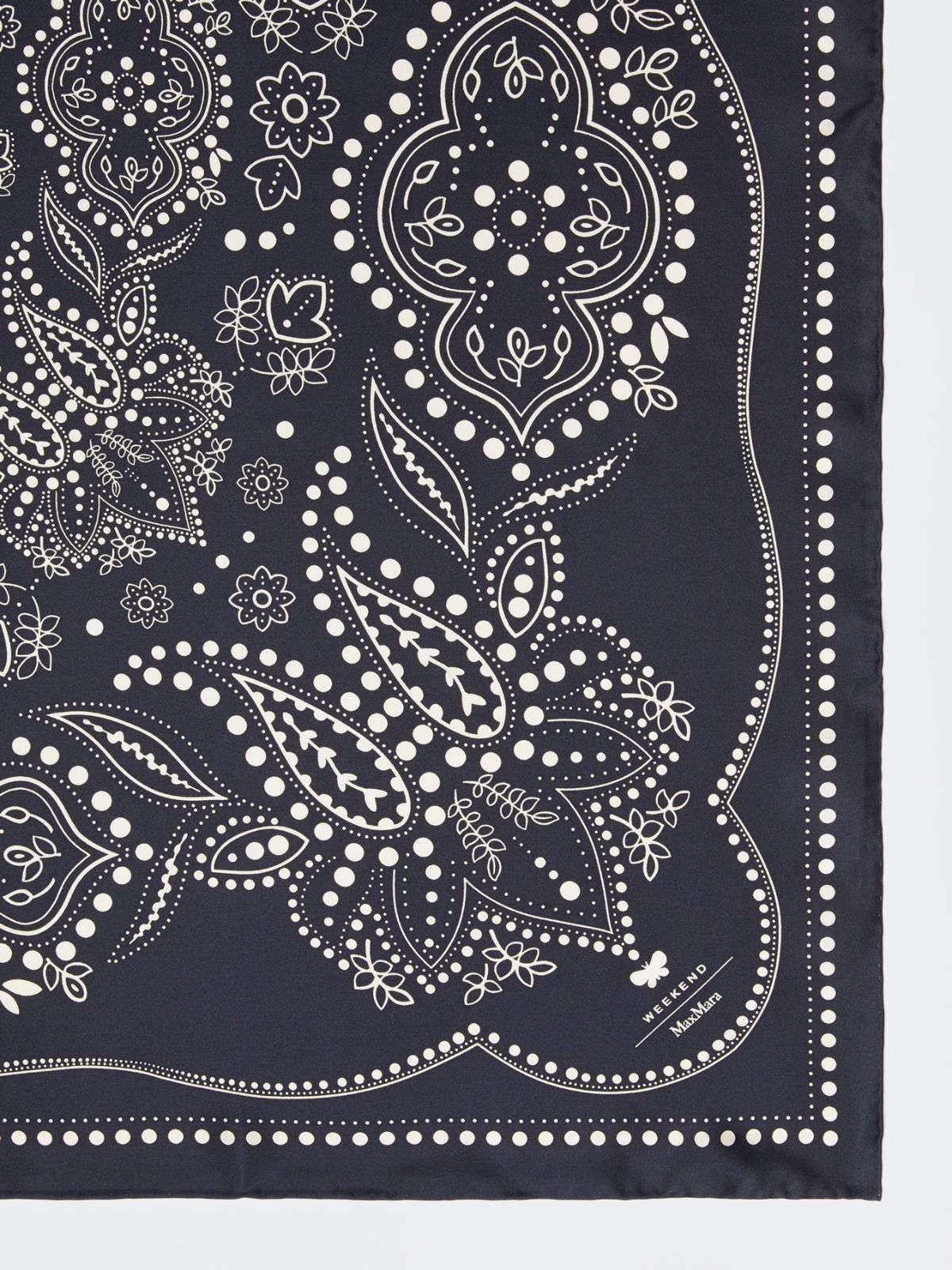 Printed silk yoke - MIDNIGHTBLUE - Weekend - 2