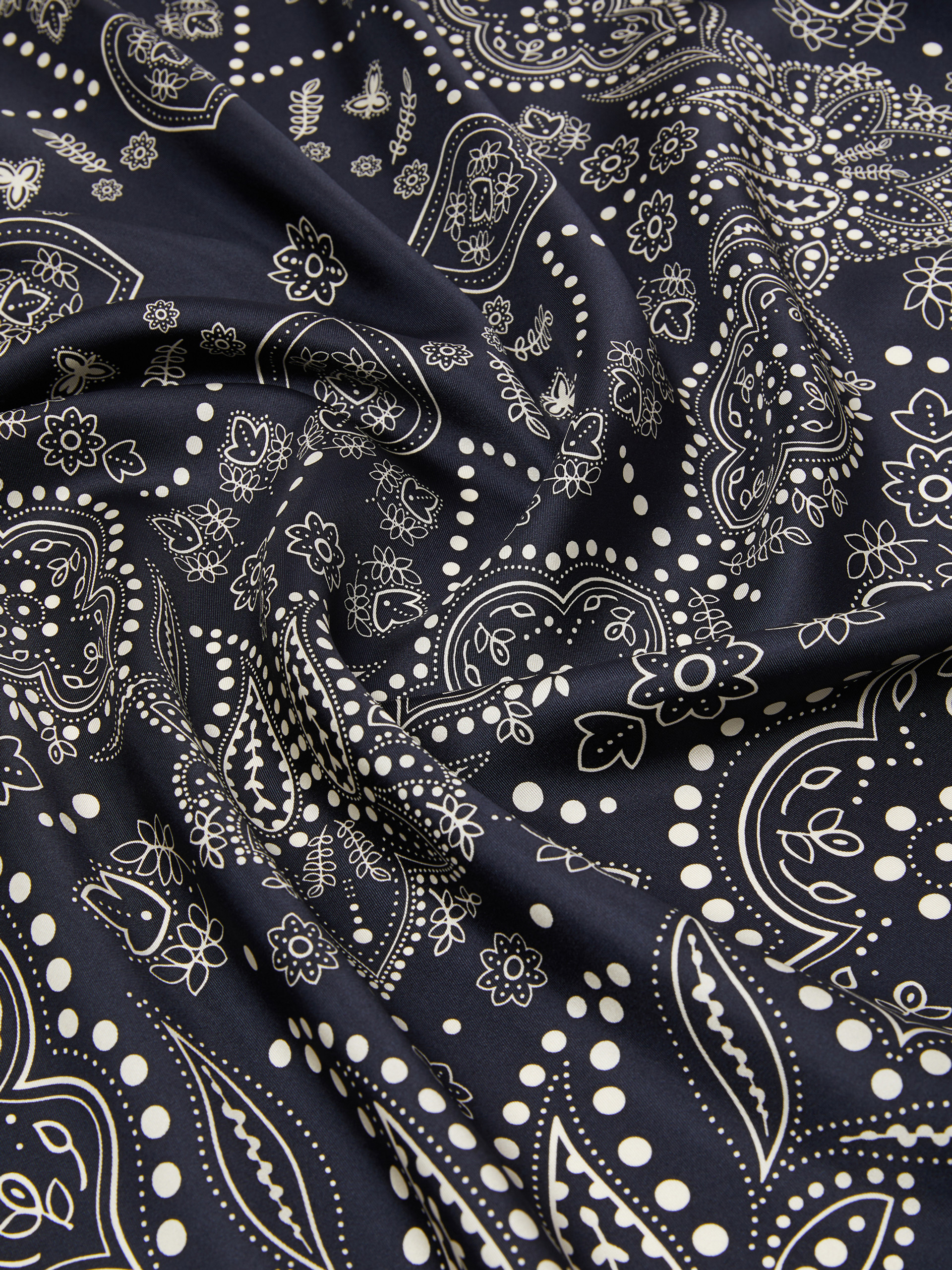 Printed silk square foulard - MIDNIGHTBLUE - Weekend Max Mara - 3