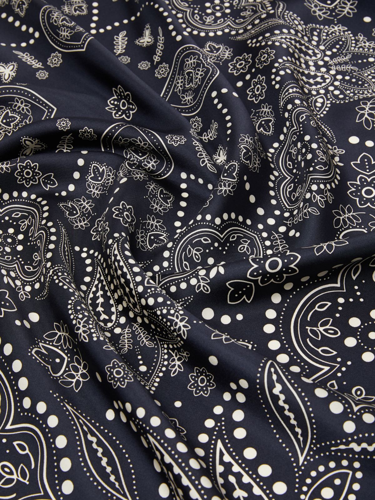 Printed silk yoke - MIDNIGHTBLUE - Weekend - 3