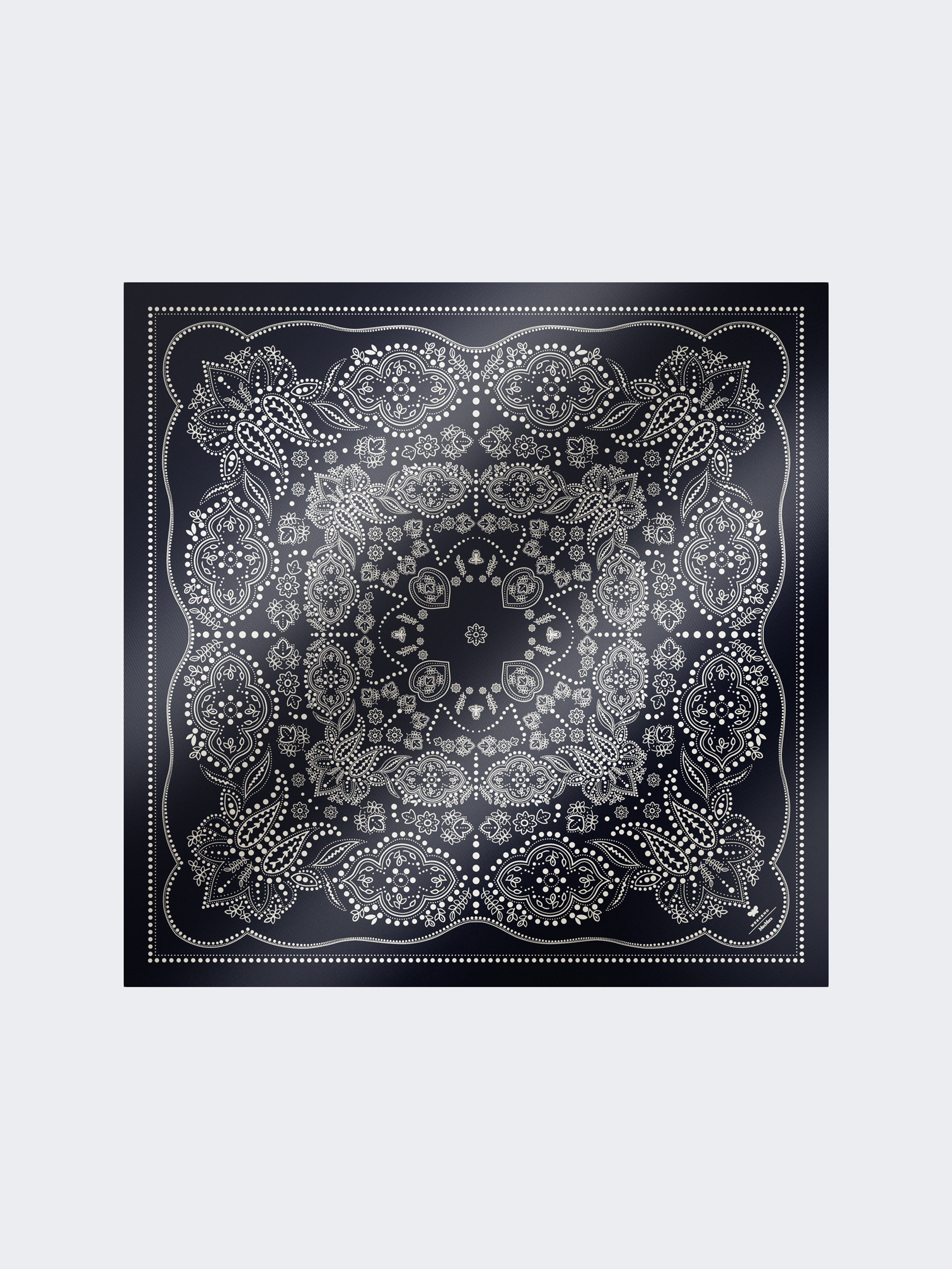 Printed silk square foulard - MIDNIGHTBLUE - Weekend Max Mara
