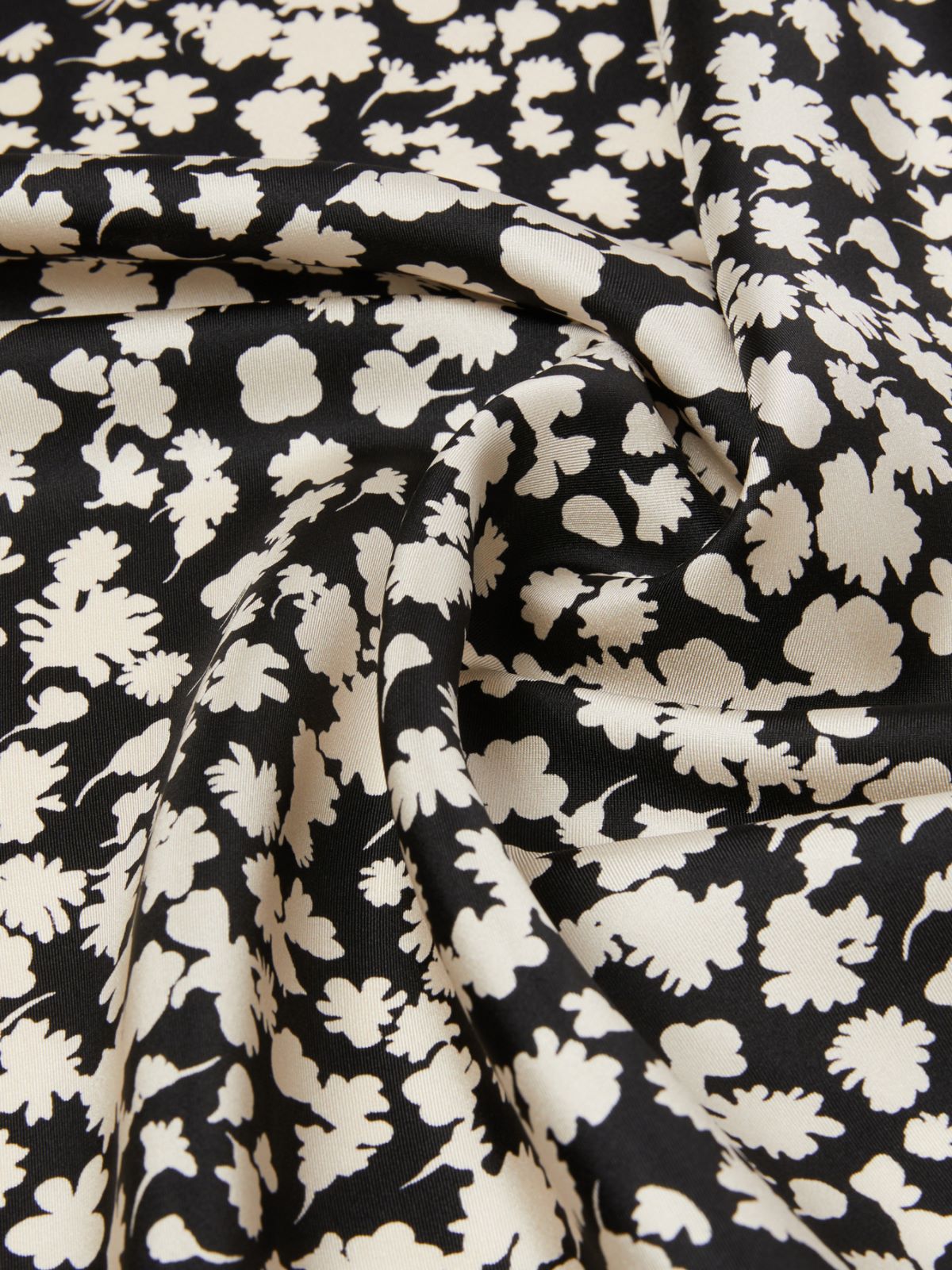 Printed silk twill yoke - BLACK - Weekend - 3