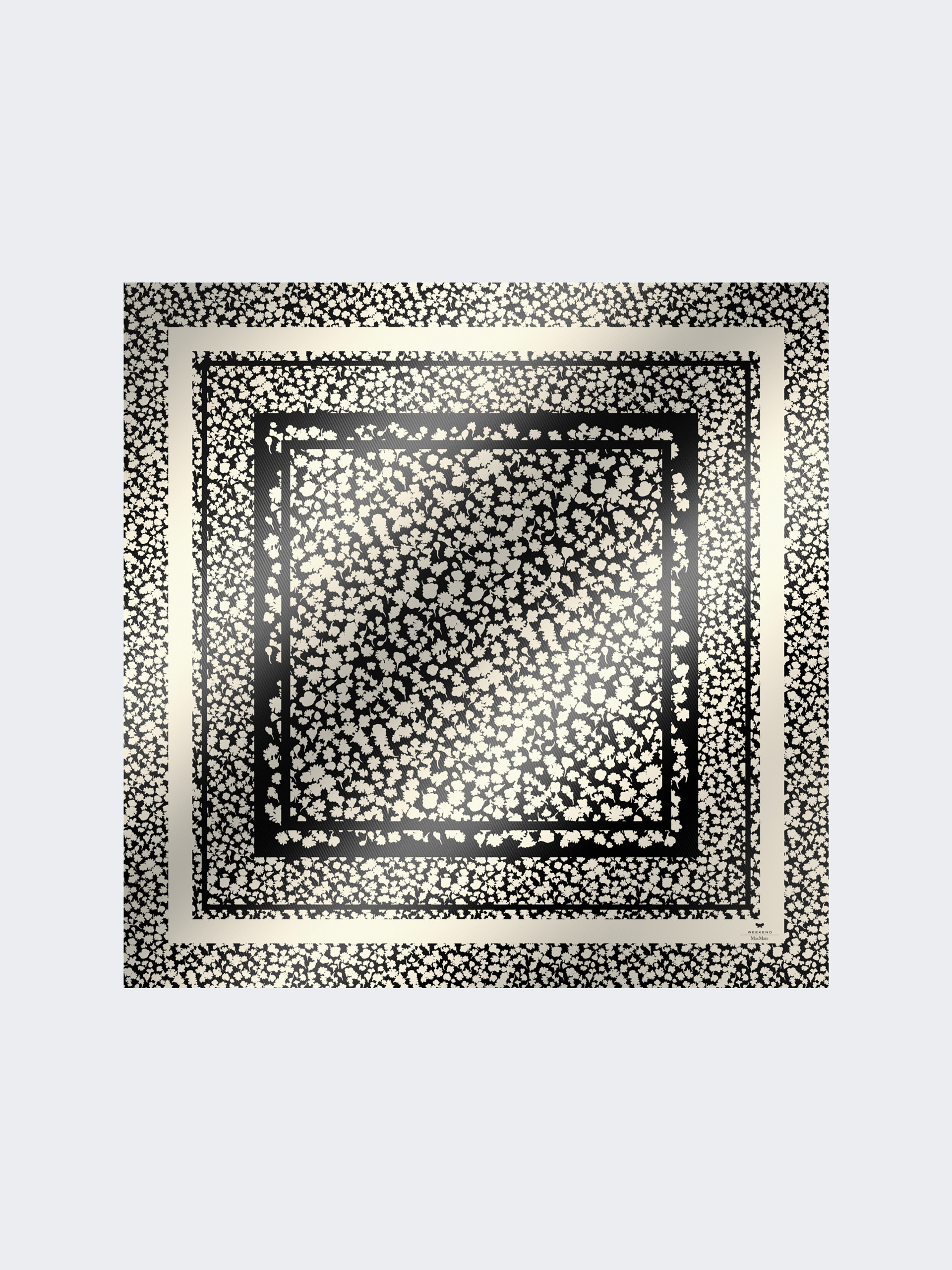 Patterned silk twill foulard - BLACK - Weekend Max Mara