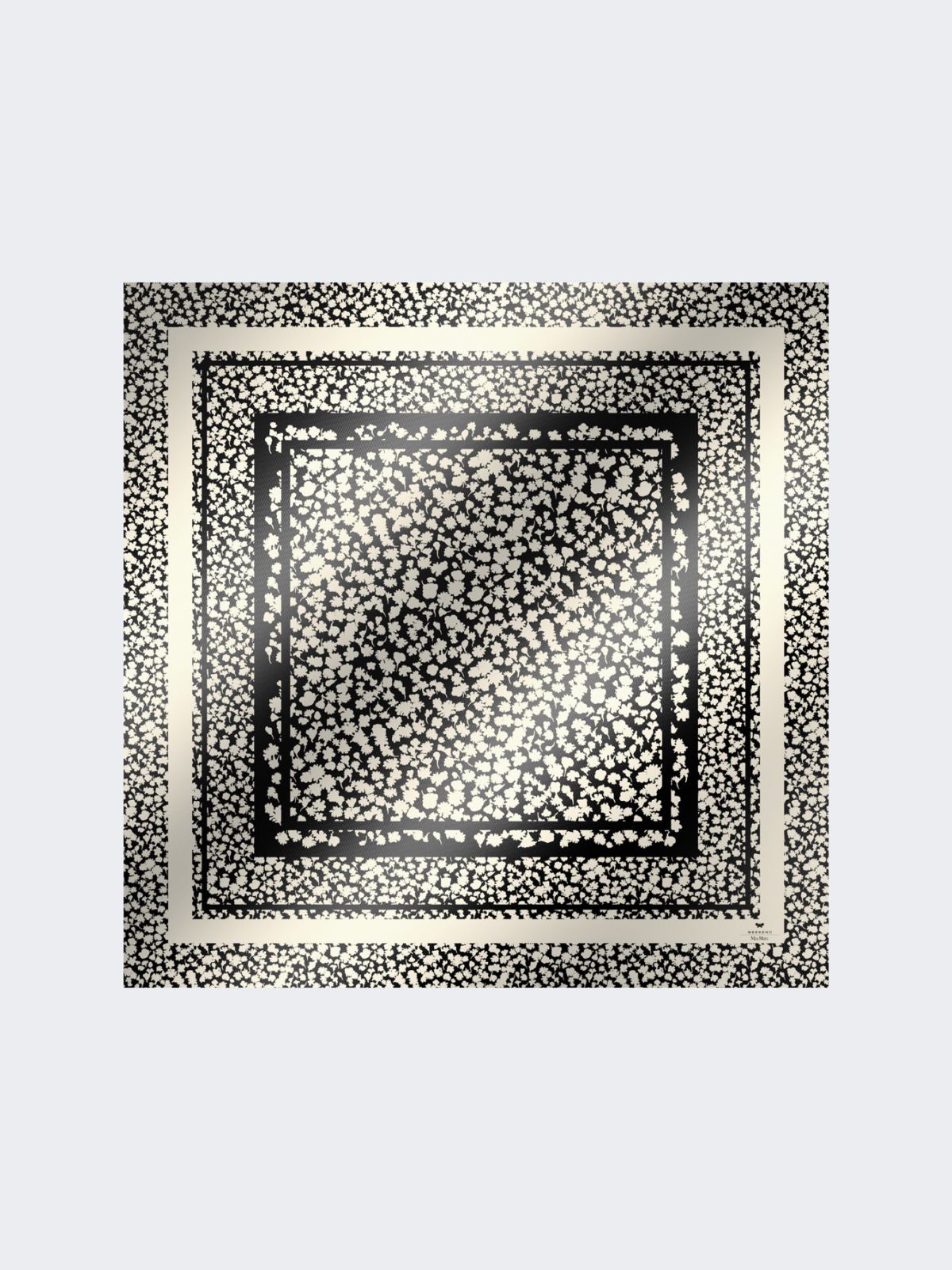 Printed silk twill yoke - BLACK - Weekend