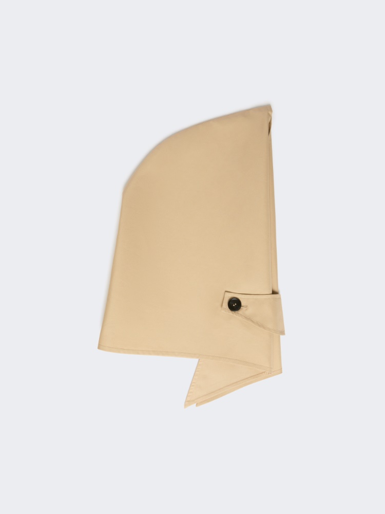 Hat-foulard in water-repellent gabardine - BEIGE - Weekend