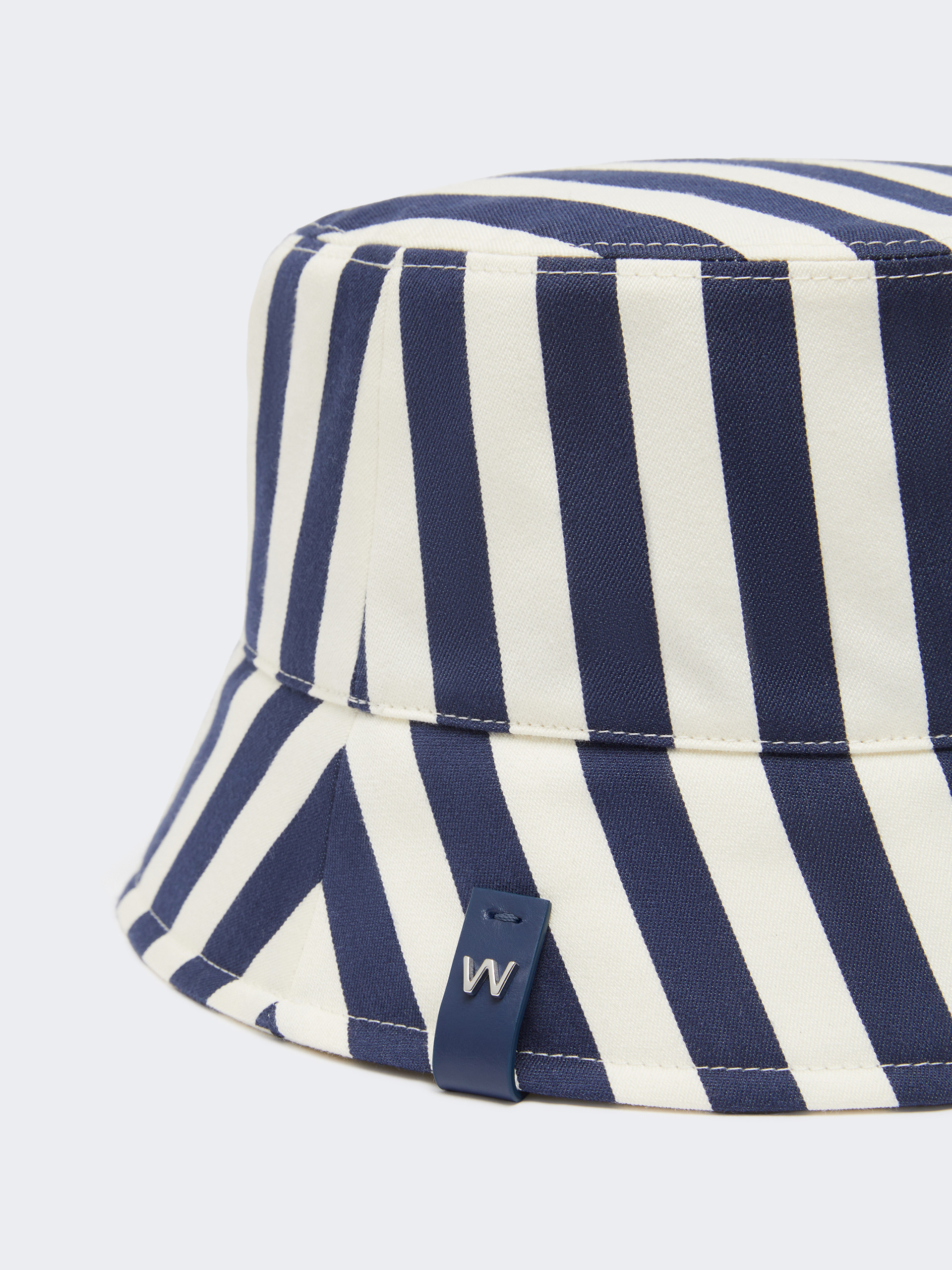 Striped cotton cloche hat - ULTRAMARINE - Weekend Max Mara - 2