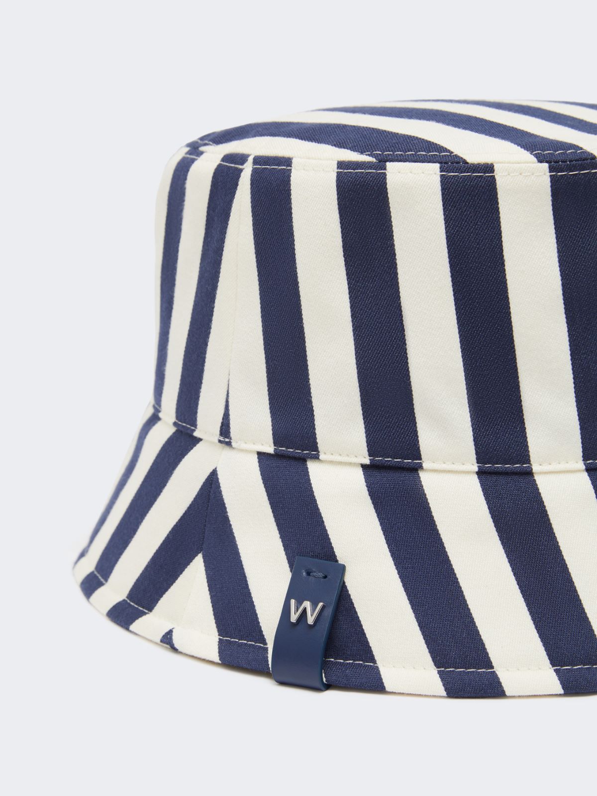Striped cotton cloche hat - ULTRAMARINE - Weekend - 2