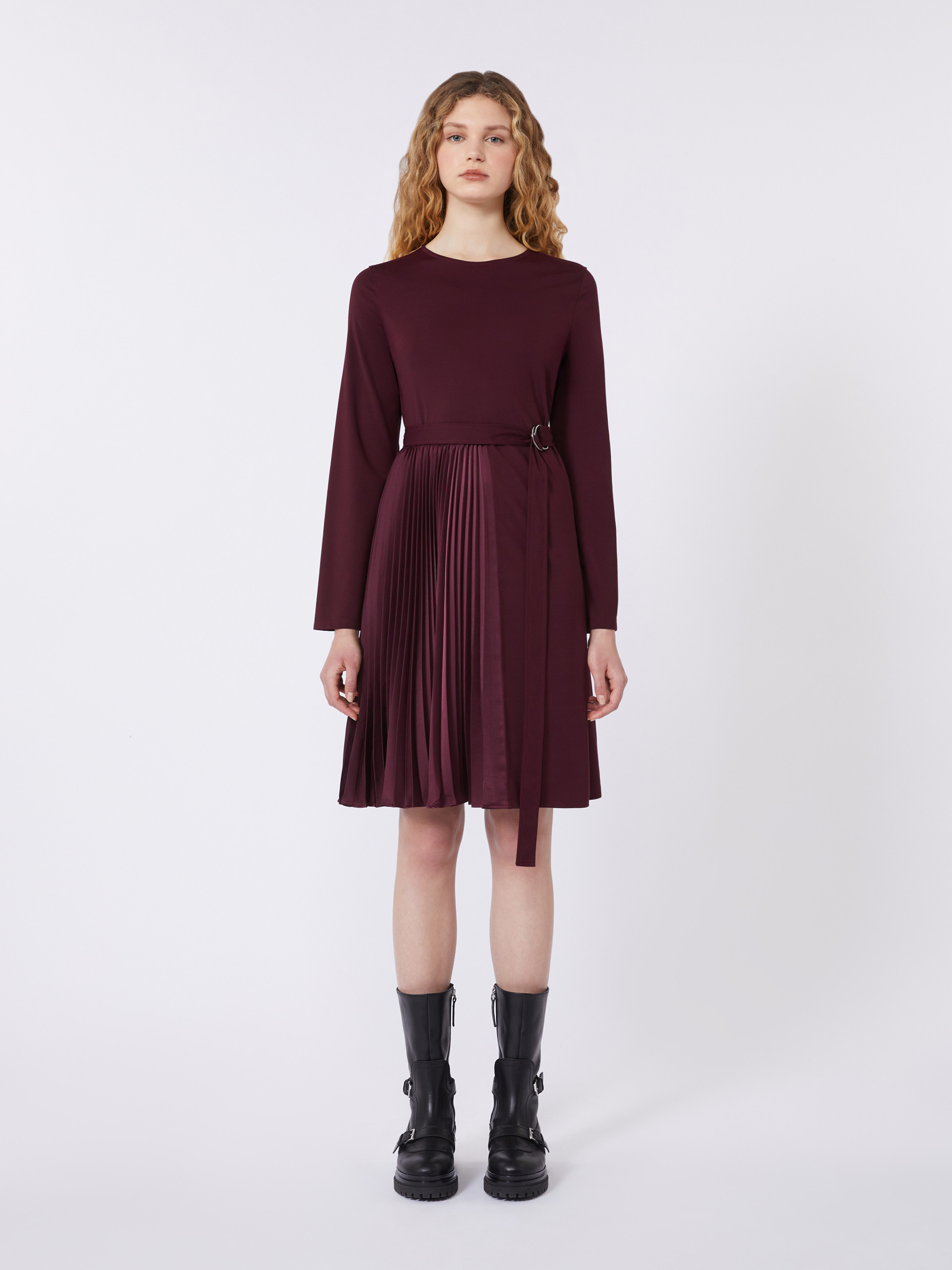 Milano-knit jersey dress - BORDEAUX - Weekend Max Mara - 2