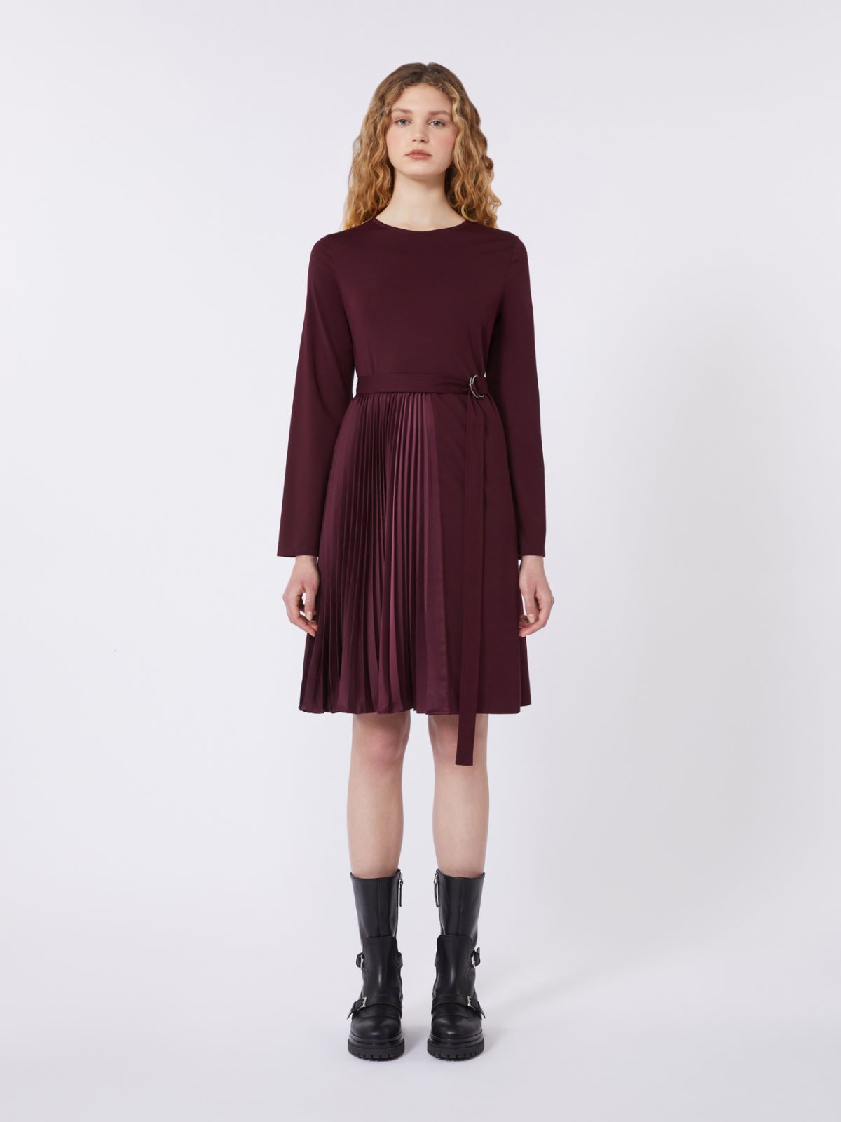 Milano-knit jersey dress - BORDEAUX - Weekend - 2