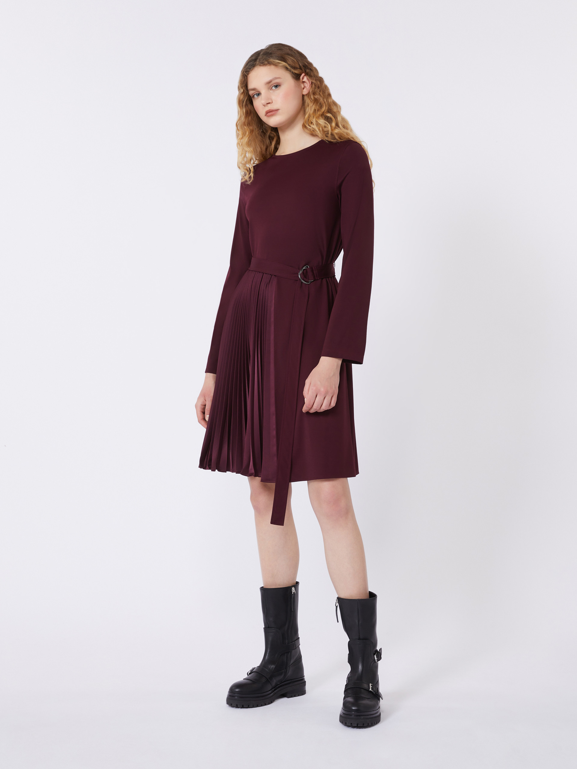 Milano-knit jersey dress - BORDEAUX - Weekend Max Mara