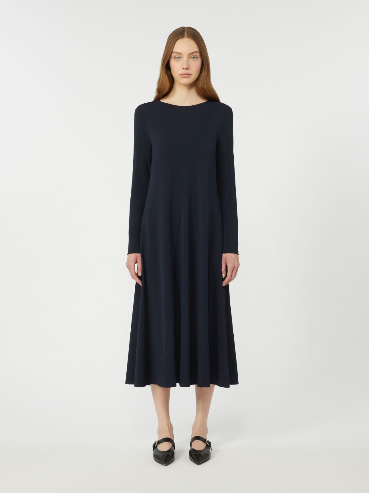 Long viscose jersey dress - NAVY - Weekend - 2